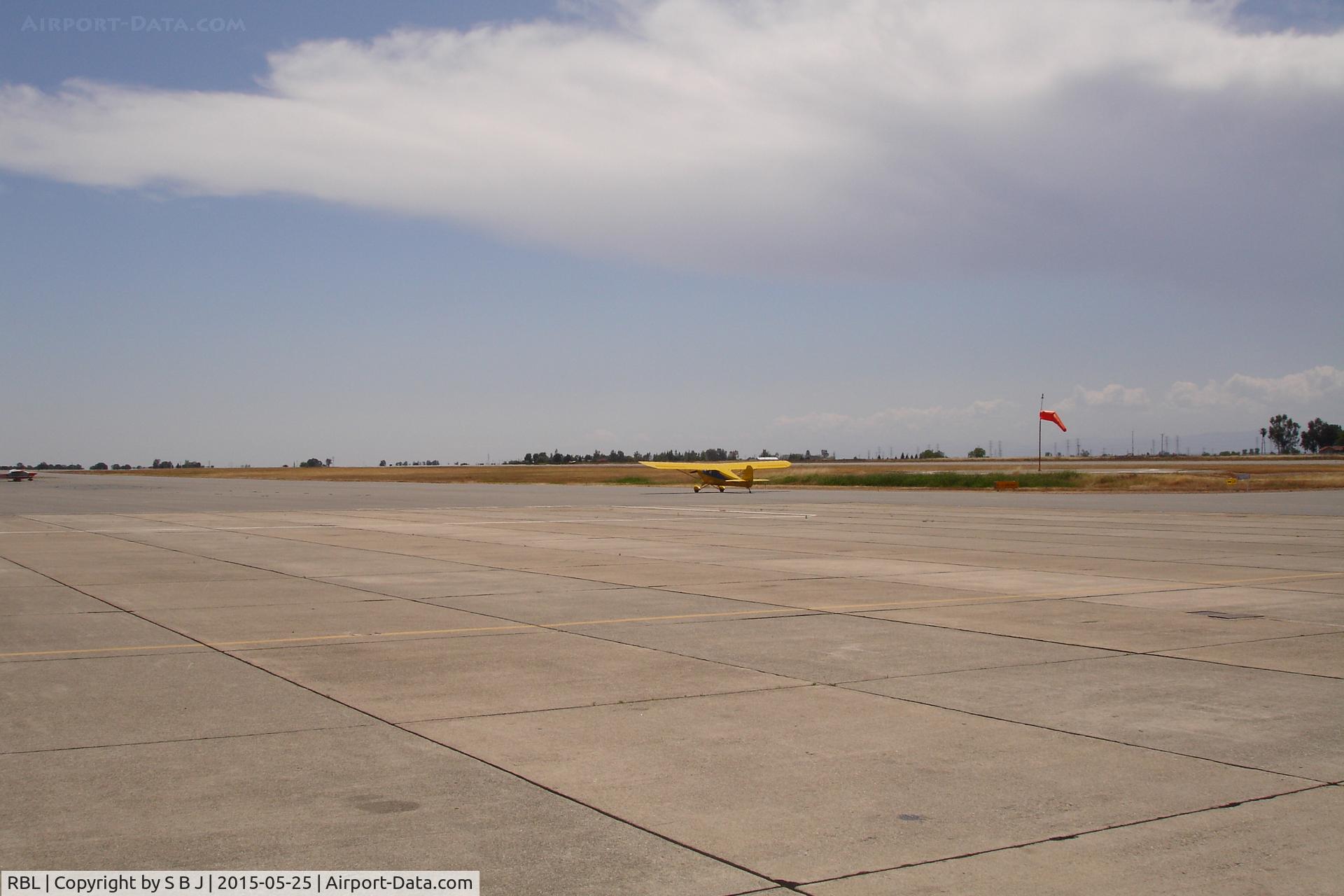 Red Bluff Municipal Airport (RBL) - Red Bluff with view to the south. RBL can be a bit challenging to taildraggers like the one seen taxiing. 