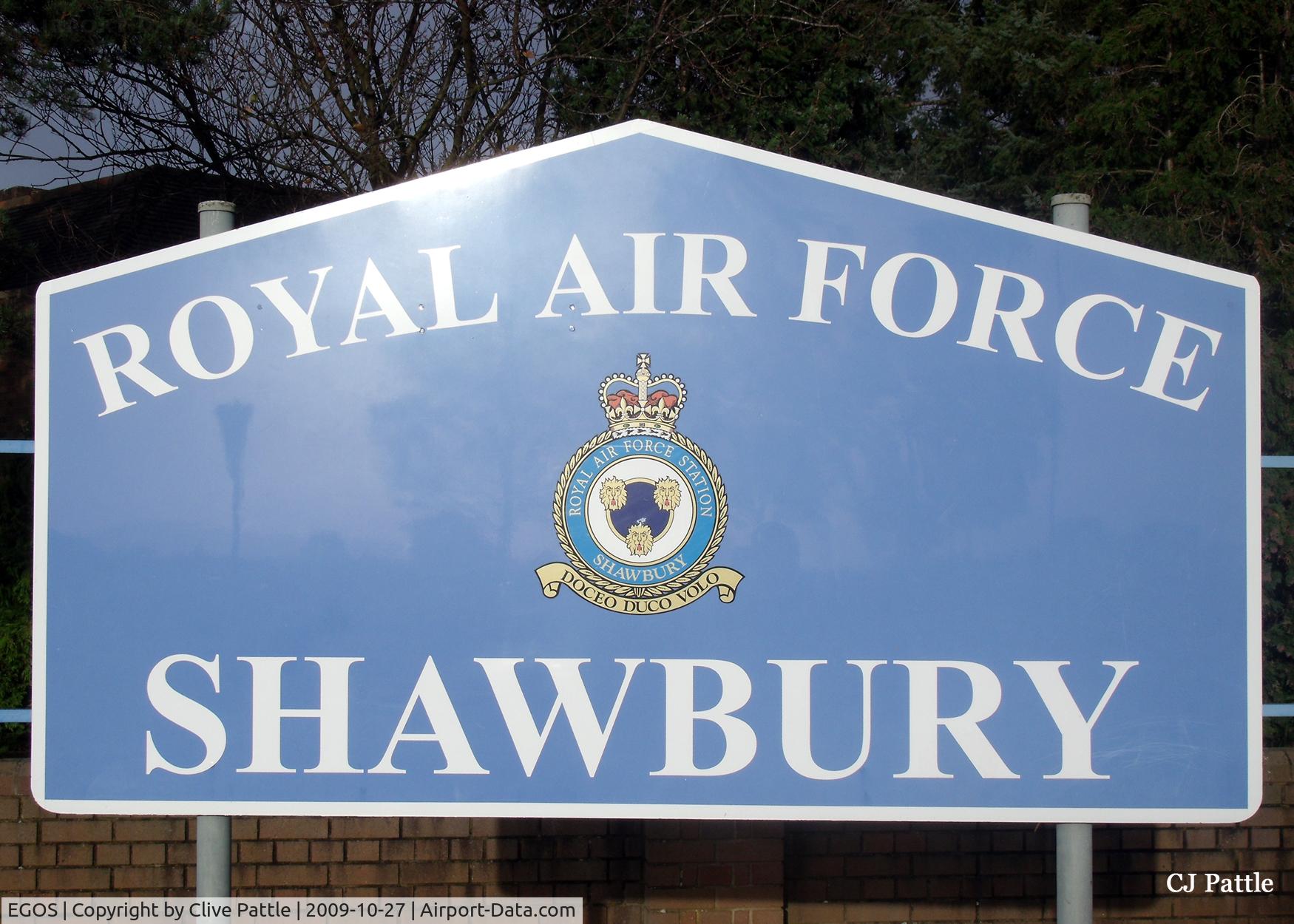 RAF Shawbury Airport, Shawbury, England United Kingdom (EGOS) - The RAF Station sign at RAF Shawbury EGOS
