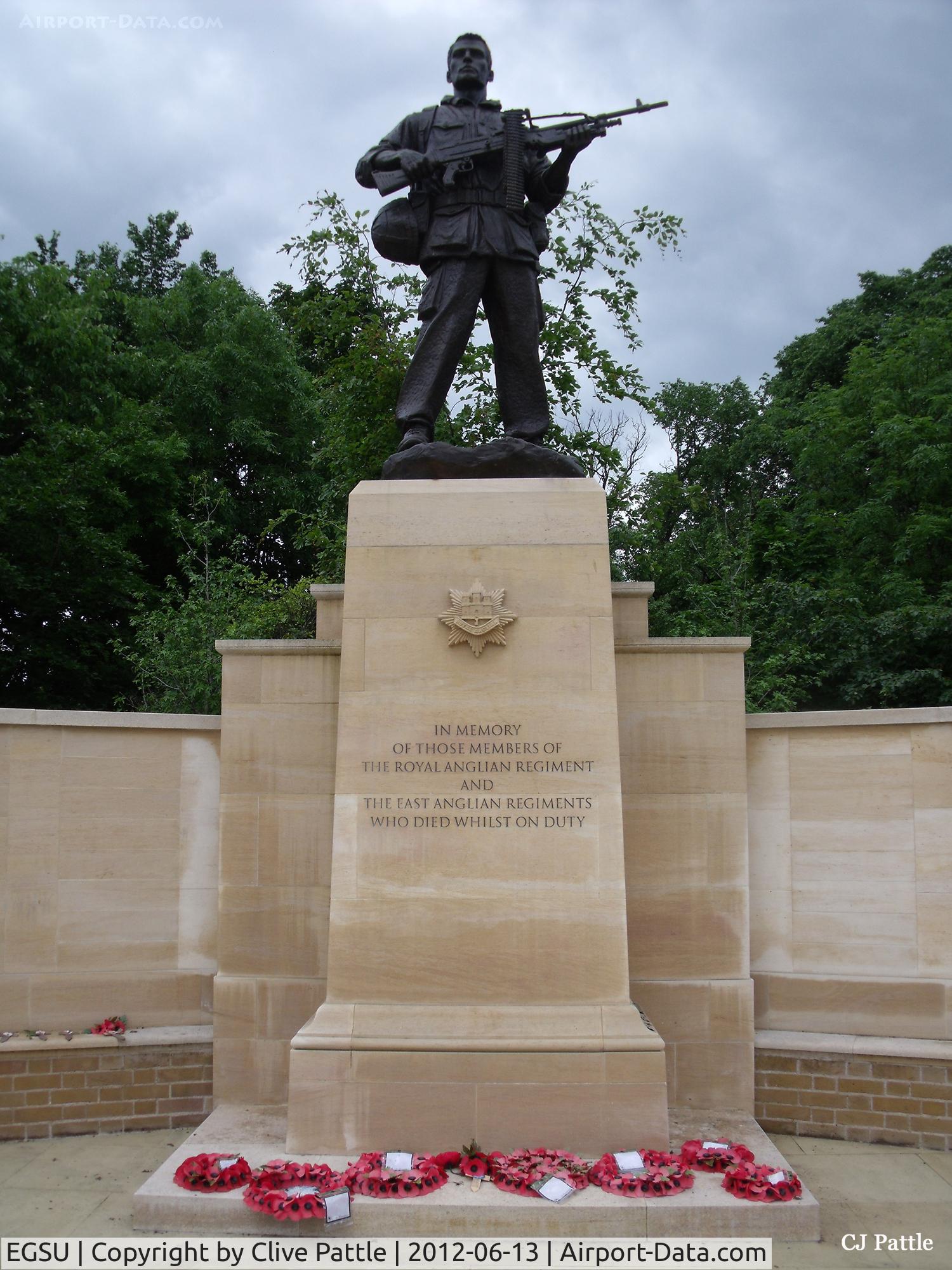 Duxford Airport, Cambridge, England United Kingdom (EGSU) - A memorial to both the Royal Anglian and East Anglian Regiments within the IWM complex at Duxford EGSU