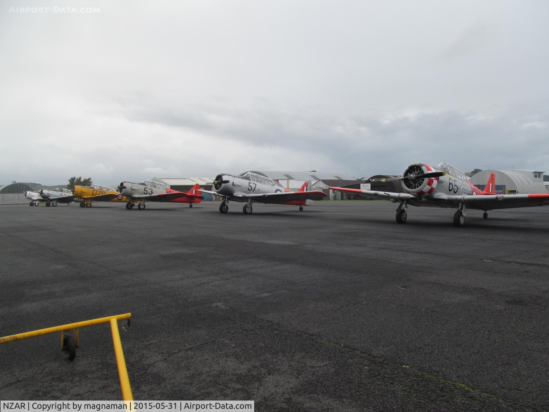 Ardmore Airport, Auckland New Zealand (NZAR) - 6 out of the 7 harvards on display yesterday