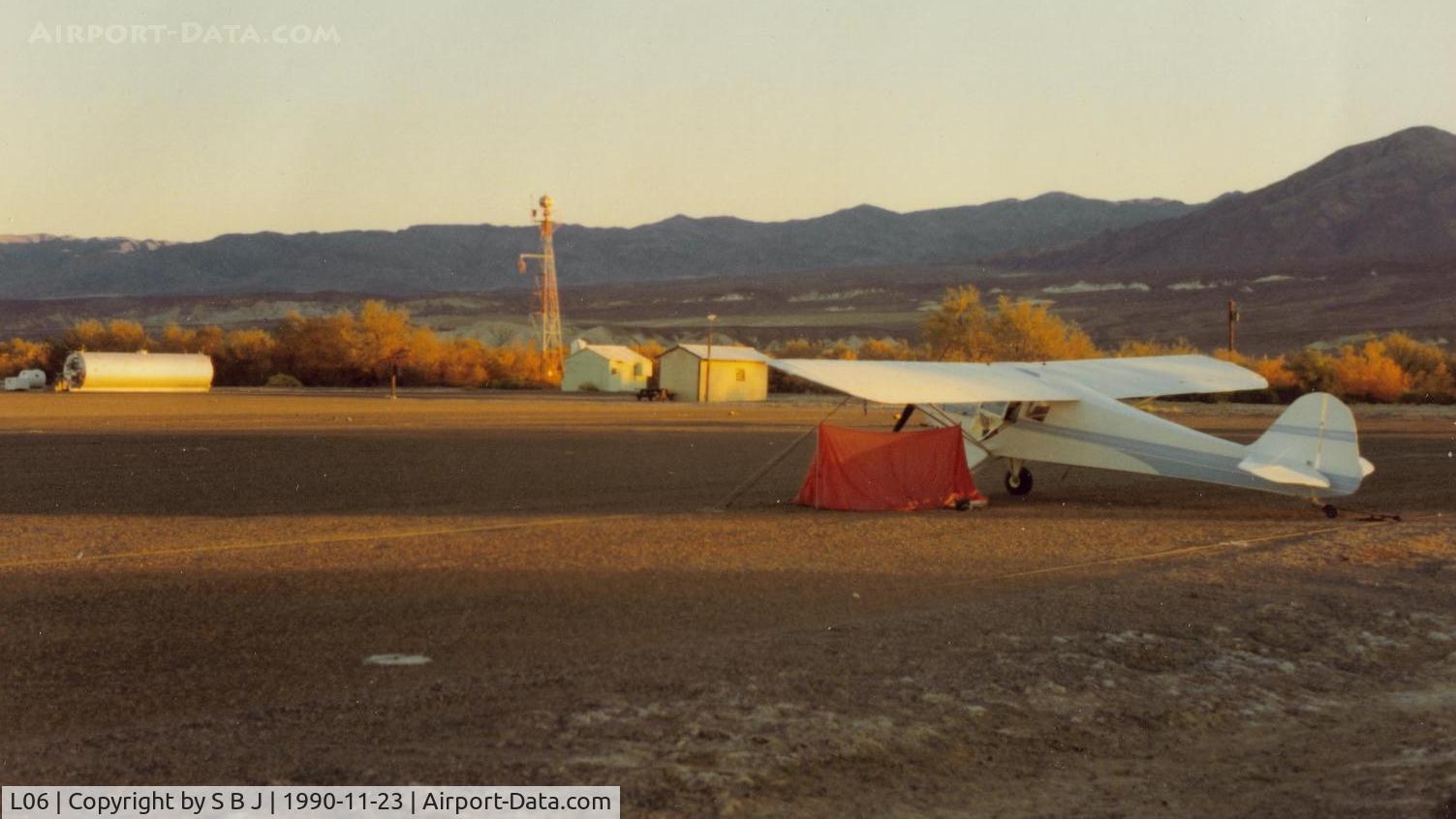 Furnace Creek Airport (L06) - 932 in the early morning.After 20 consecutive years,the Park service felt its against regulations for a tent next to your plane, thus this was my last plane camping in (at L06) DV.Have flown through and driven to DV since,but its not the same.