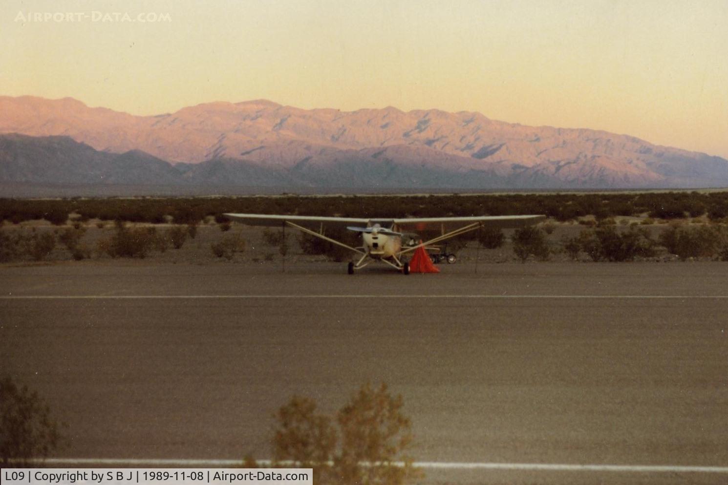Stovepipe Wells Airport (L09) - N9078E as the early morning sun awakens the sleeping mountains on this absolutely beautiful Fall morning. The stillness of these fall mornings is unbelievable.