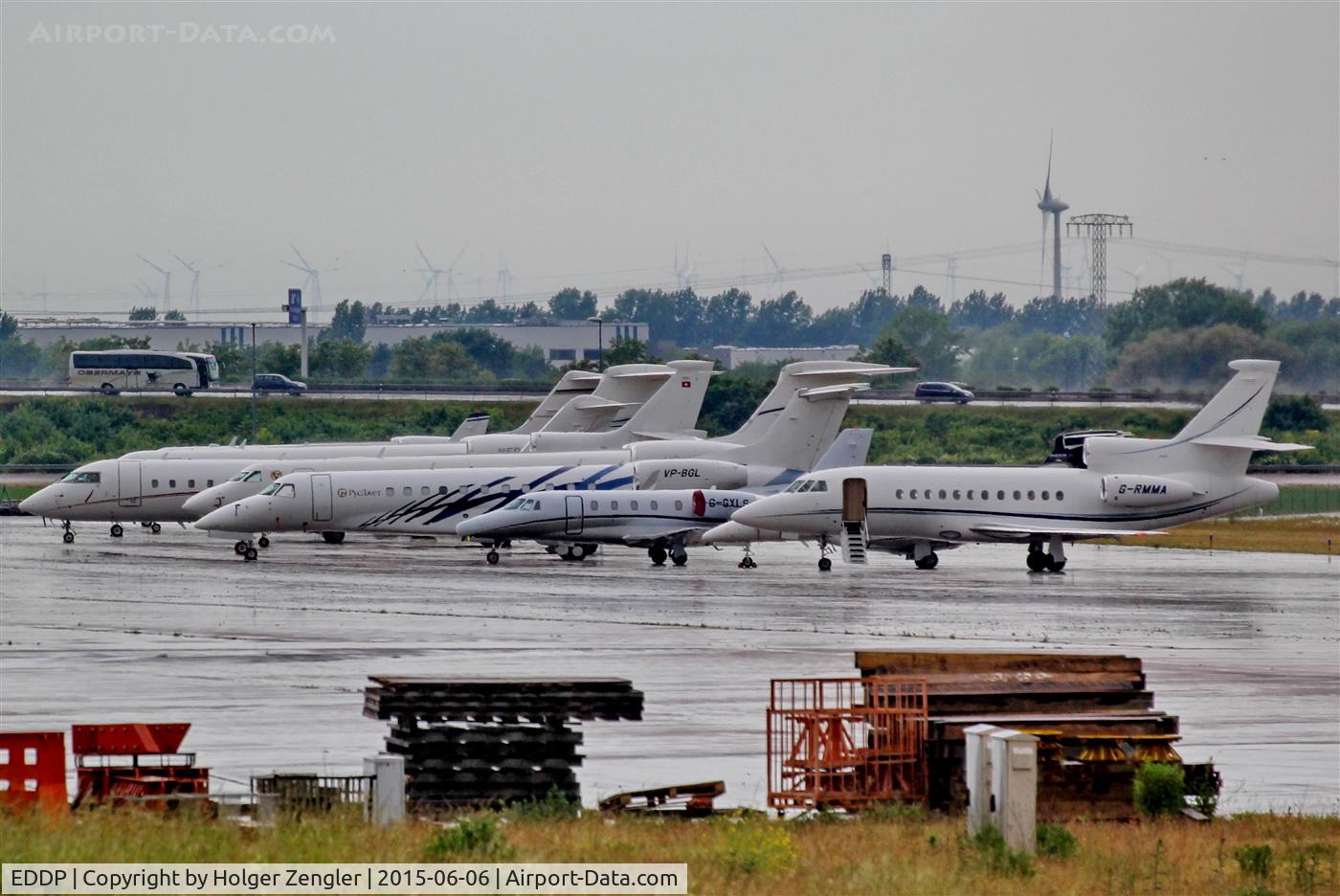Leipzig/Halle Airport, Leipzig/Halle Germany (EDDP) - Apron 2 is pretty crowded by bizjets from all over the world...