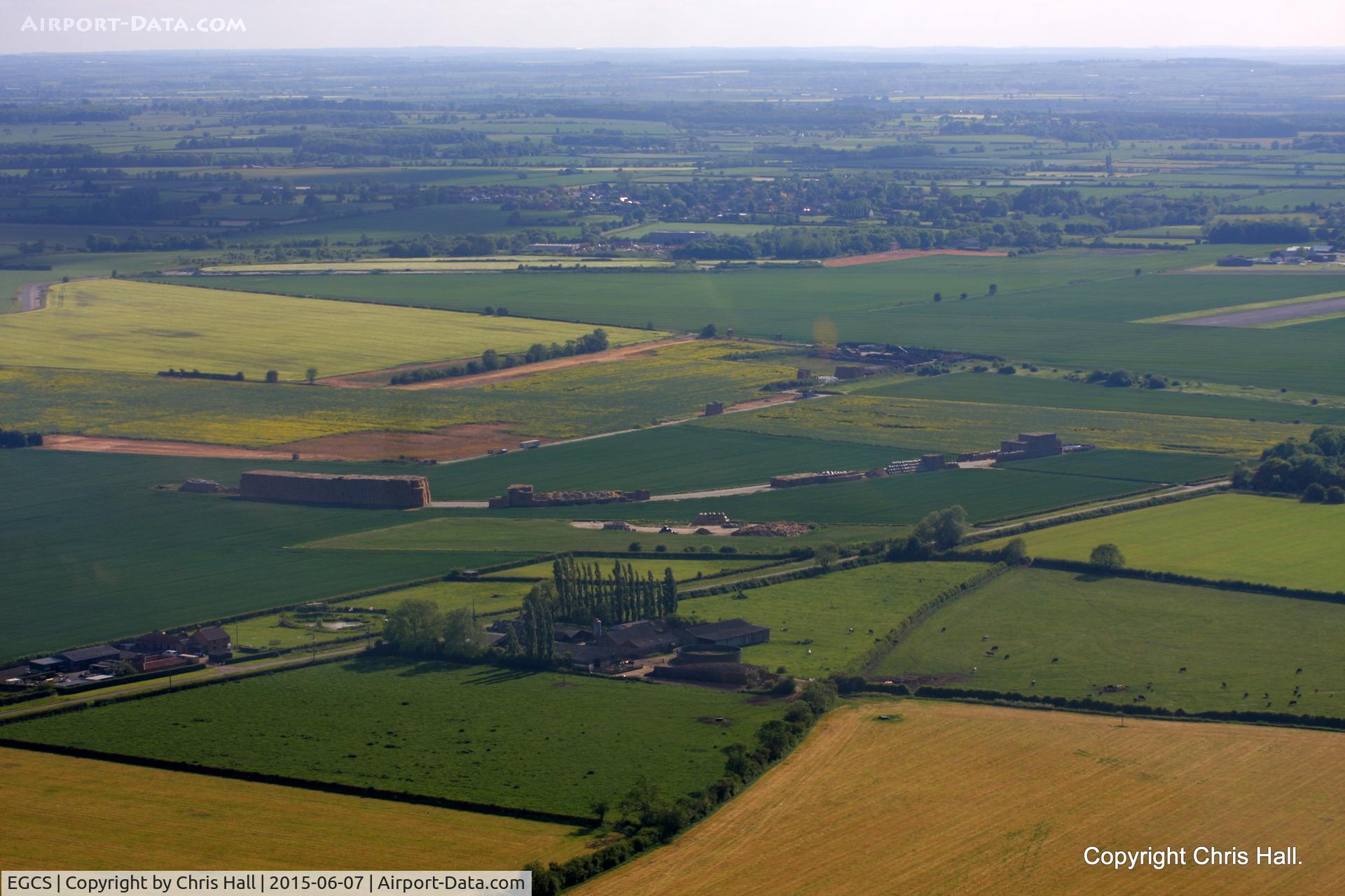 Sturgate Airfield Airport, Lincoln, England United Kingdom (EGCS) - the disused part of Sturgate, the old peri track is still visible