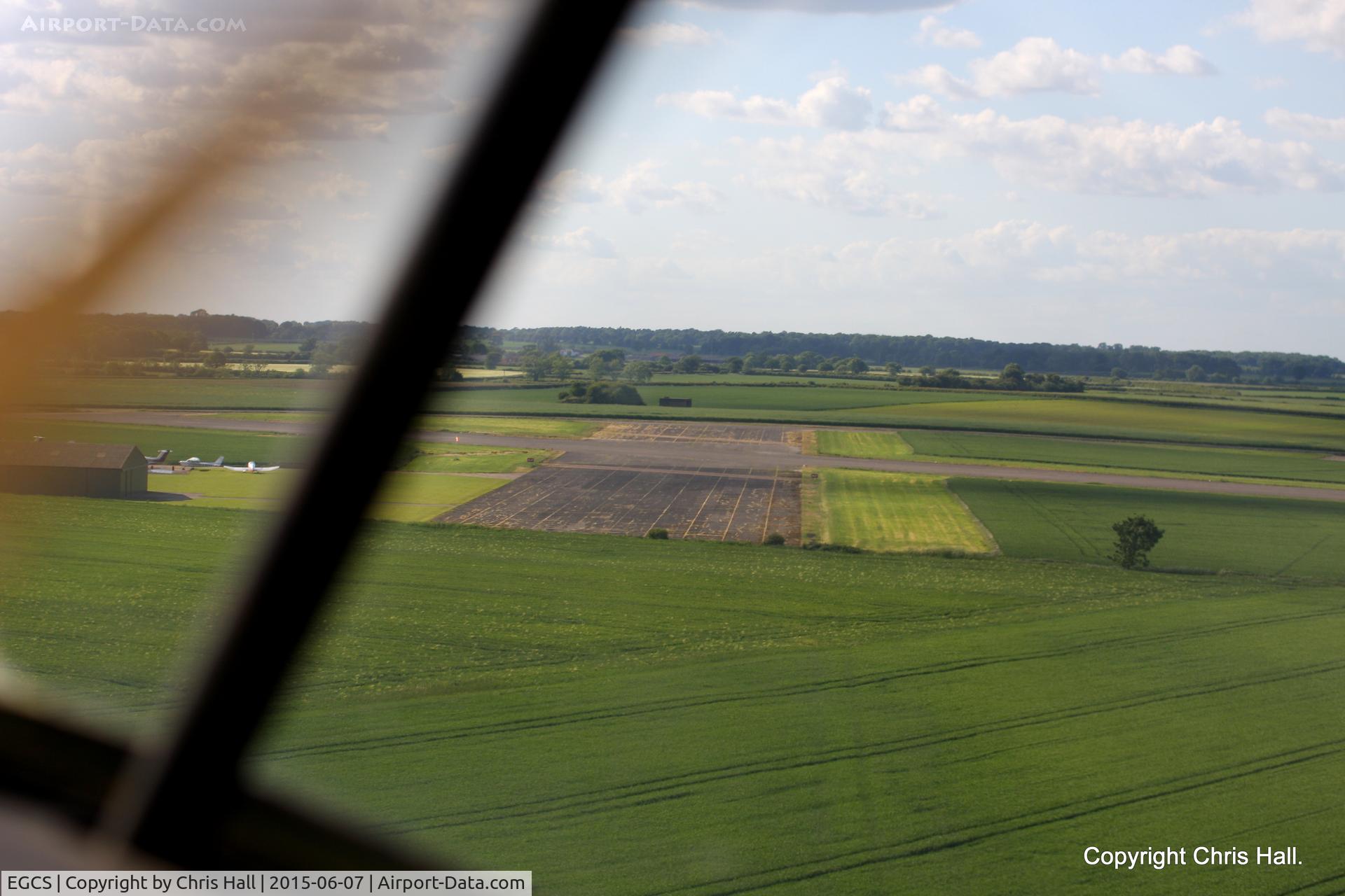 Sturgate Airfield Airport, Lincoln, England United Kingdom (EGCS) - on finals for RW32, 460 mtrs long