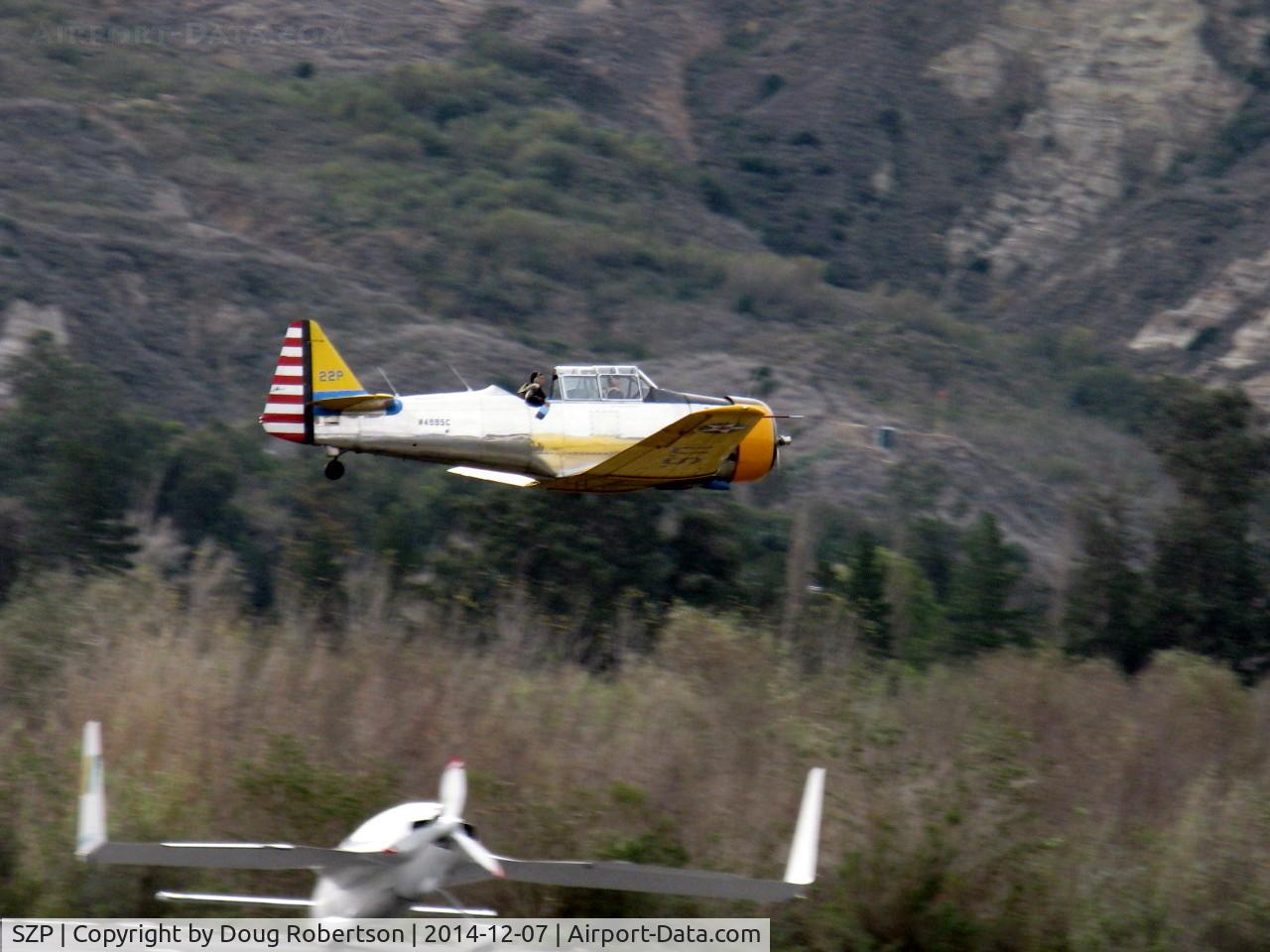 Santa Paula Airport (SZP) - Condor Squadron high speed flour bomb run at riverbed target, Commemorating 7 Dec. 1941 attack on Pearl Harbor.