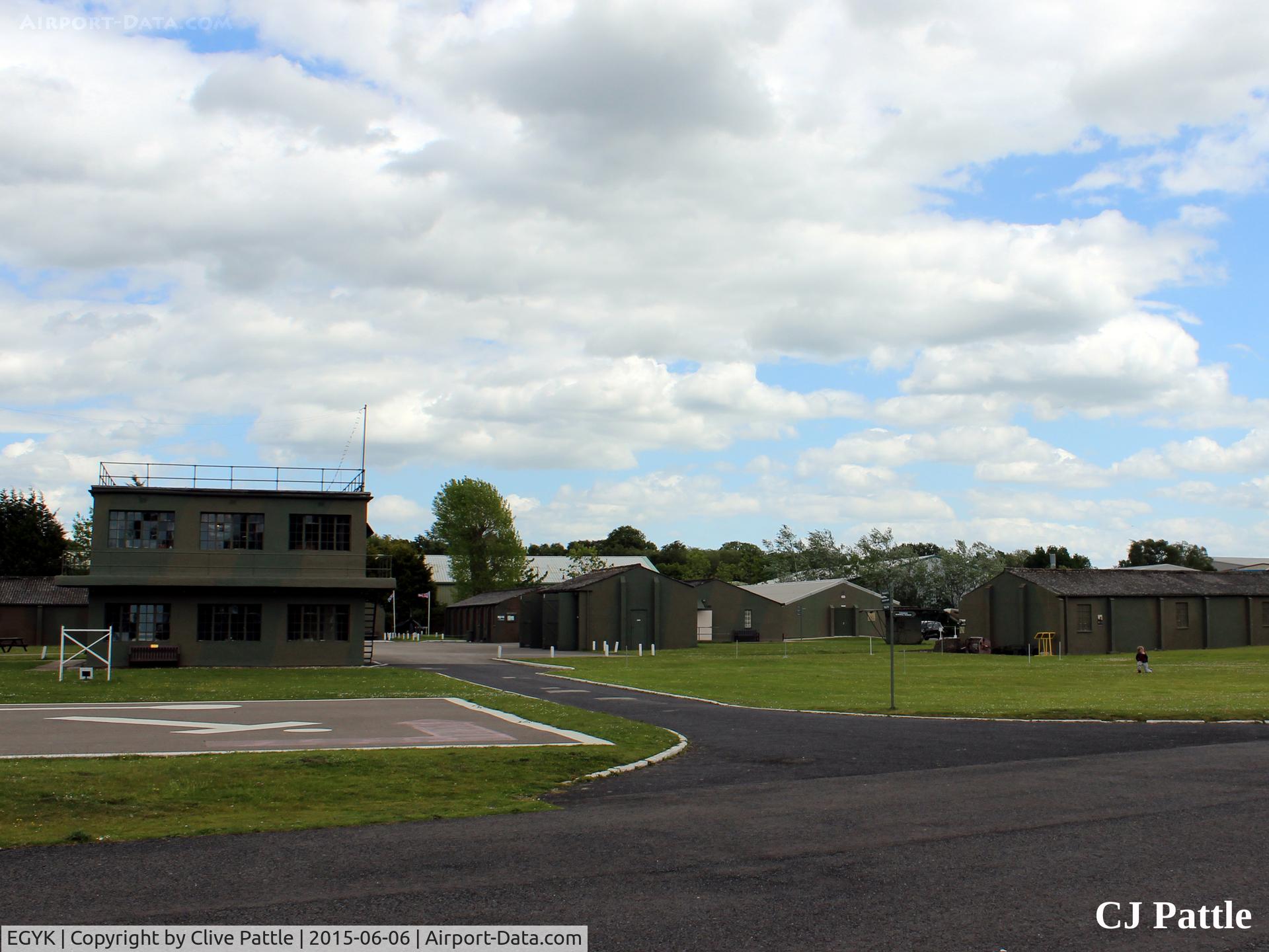 EGYK Airport - A view of the watchtower and nissen hut buildings at the Yorkshire Aviation Museum, Elvington. All of the buildings contain display items open to the public.