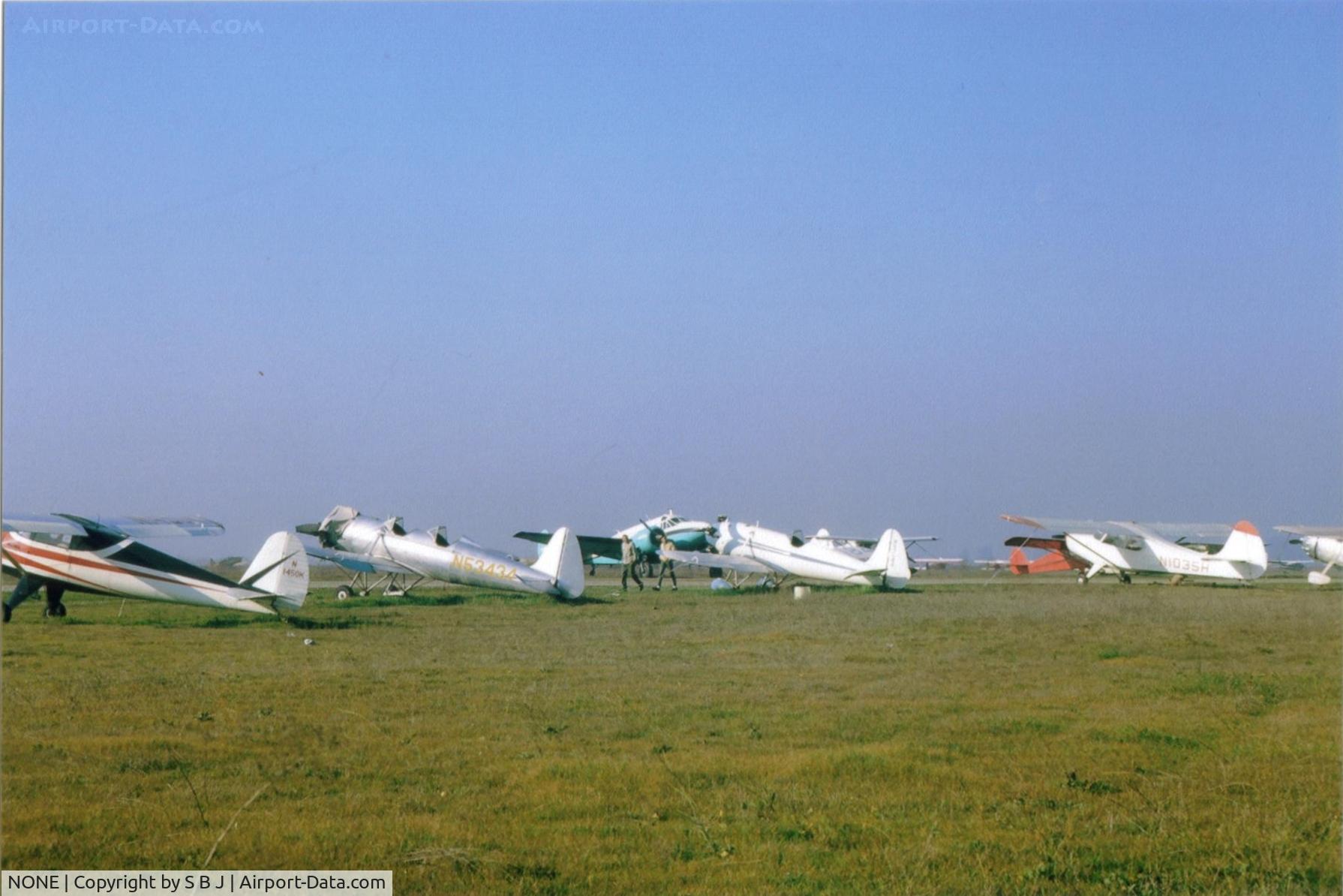 NONE Airport - Livermore Sky Ranch 1930-1965.Was a mile from Livermore with a 4K ft turf runway. Picture is from 1964 with my dad and I walking the line looking at the wide variety of planes back then! Closed when new out of town airport opened.