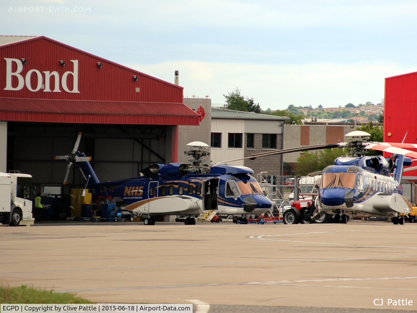Aberdeen Airport, Aberdeen, Scotland United Kingdom (EGPD) - One of two hangars of Bond Helicopters Ltd at Aberdeen, Scotland EGPD