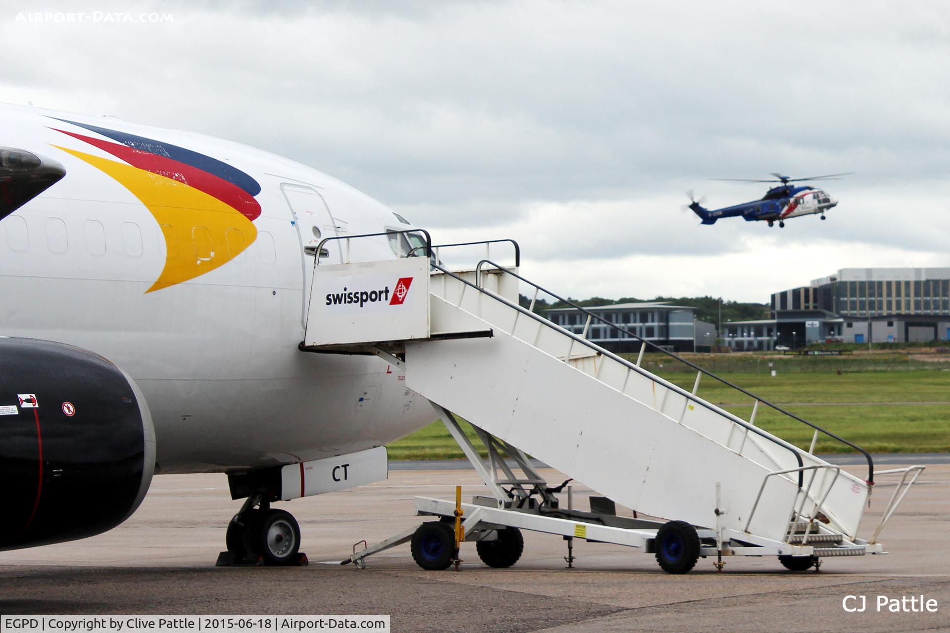 Aberdeen Airport, Aberdeen, Scotland United Kingdom (EGPD) - Apron action at Aberdeen, Scotland EGPD