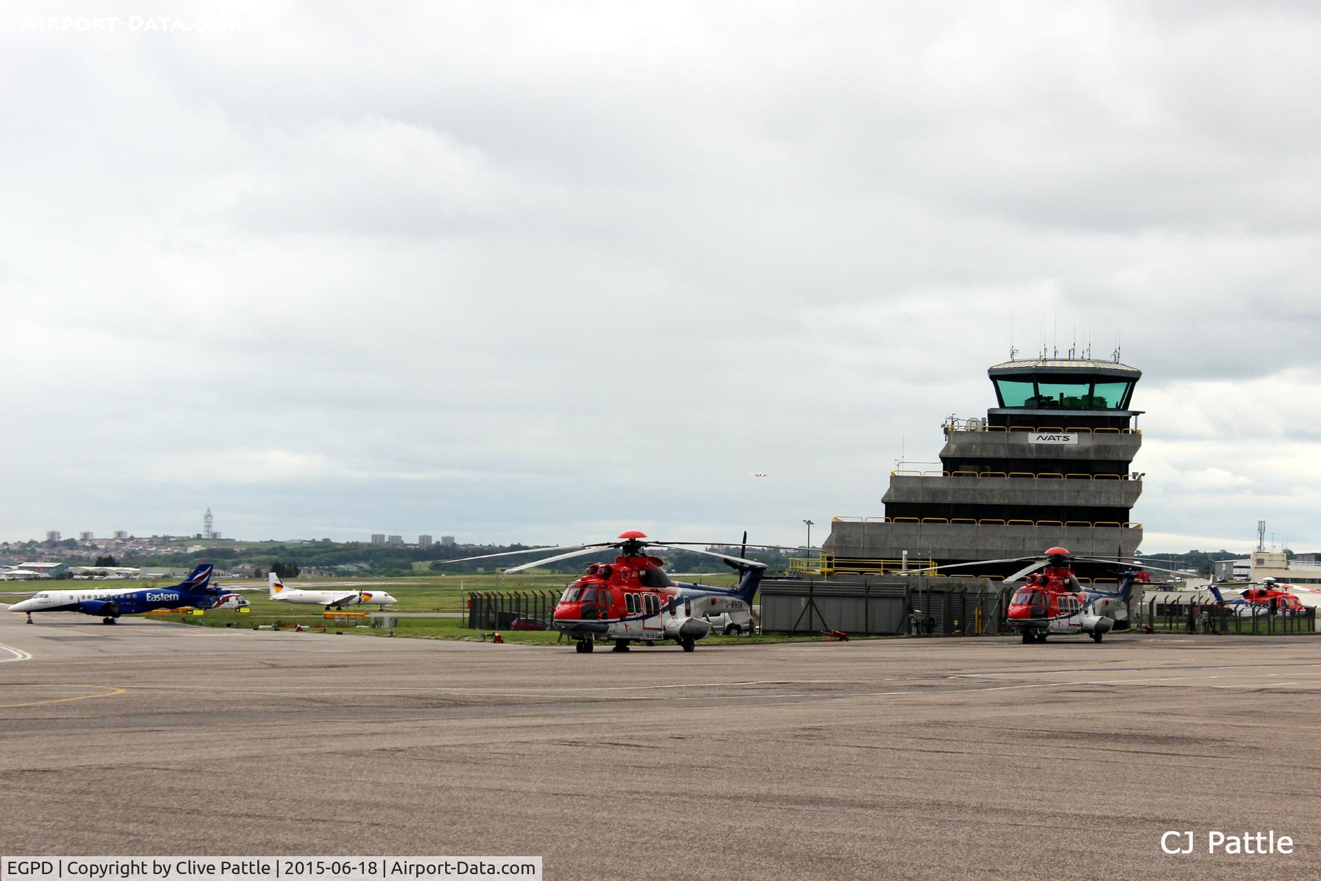 Aberdeen Airport, Aberdeen, Scotland United Kingdom (EGPD) - Tower view at Aberdeen, Scotland EGPD