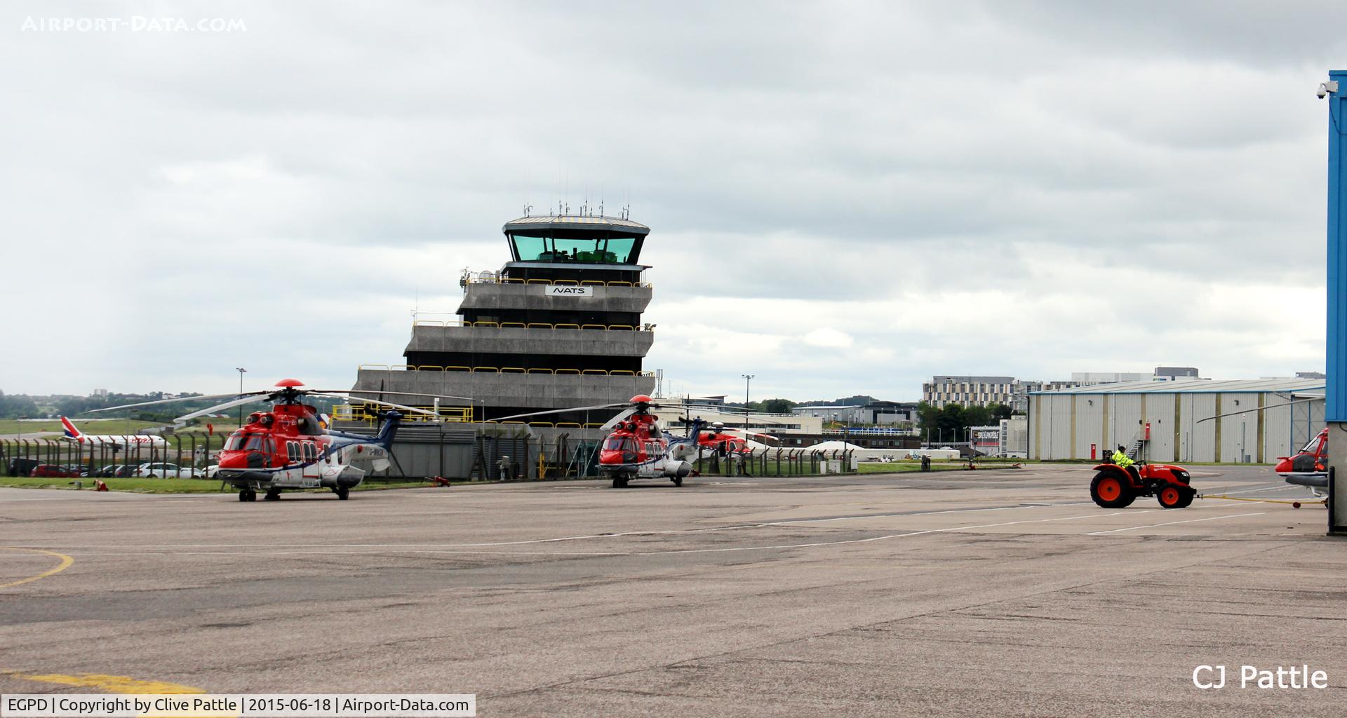 Aberdeen Airport, Aberdeen, Scotland United Kingdom (EGPD) - Apron activity at Aberdeen Airport, Scotland EGPD