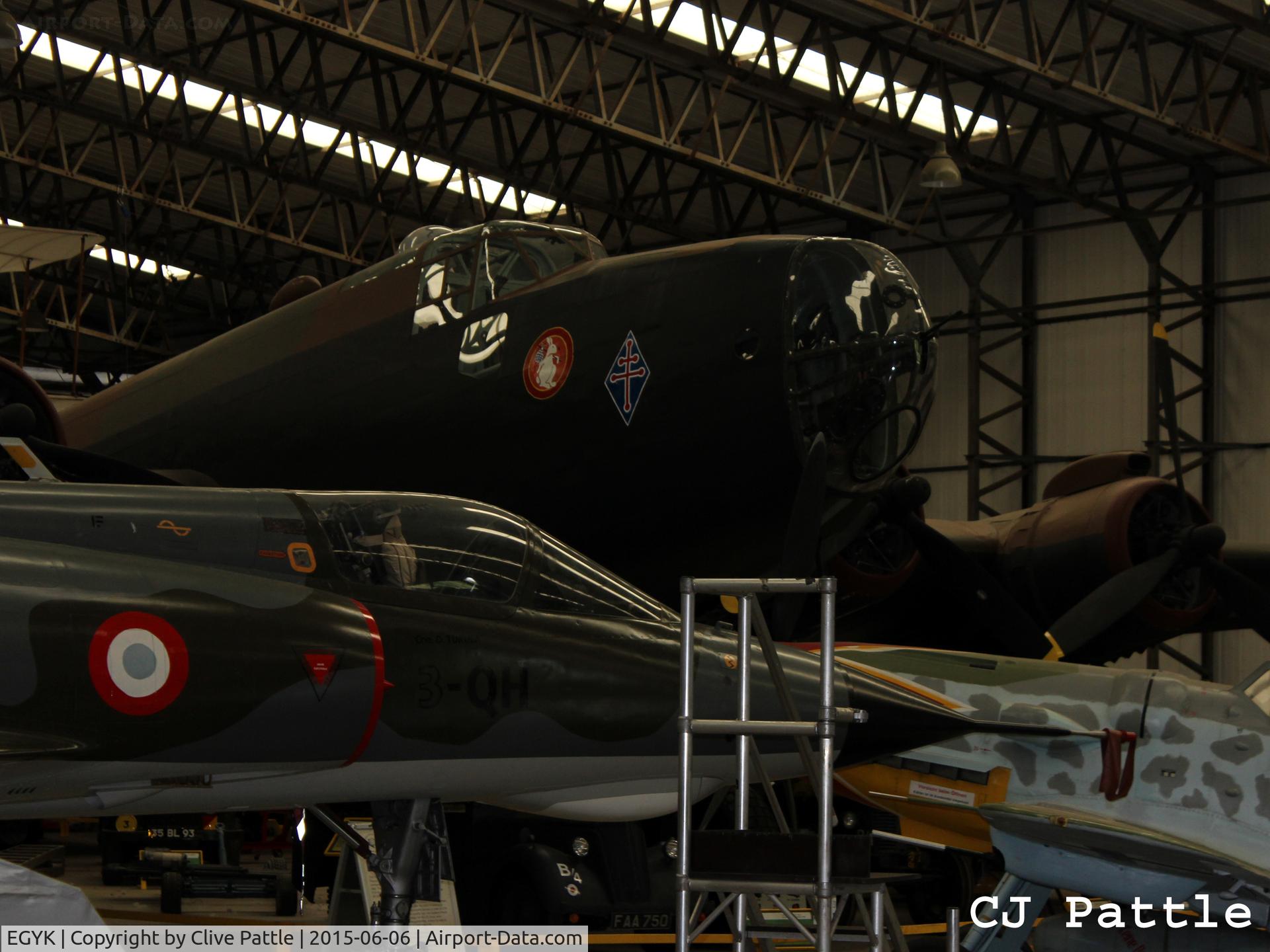 EGYK Airport - A shot of part of the main hangar display at the Yorkshire Air Museum, Elvington, Yorks, UK former EGYK