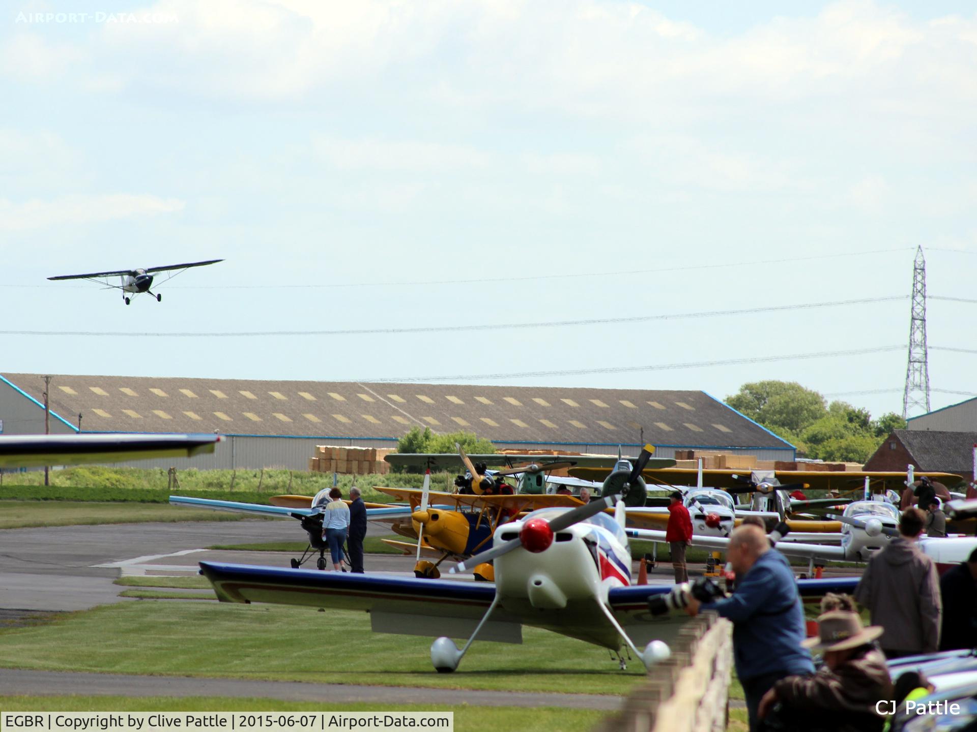 EGBR Airport - Radial Fly-in day apron activity view at Breighton, Yorks - EGBR