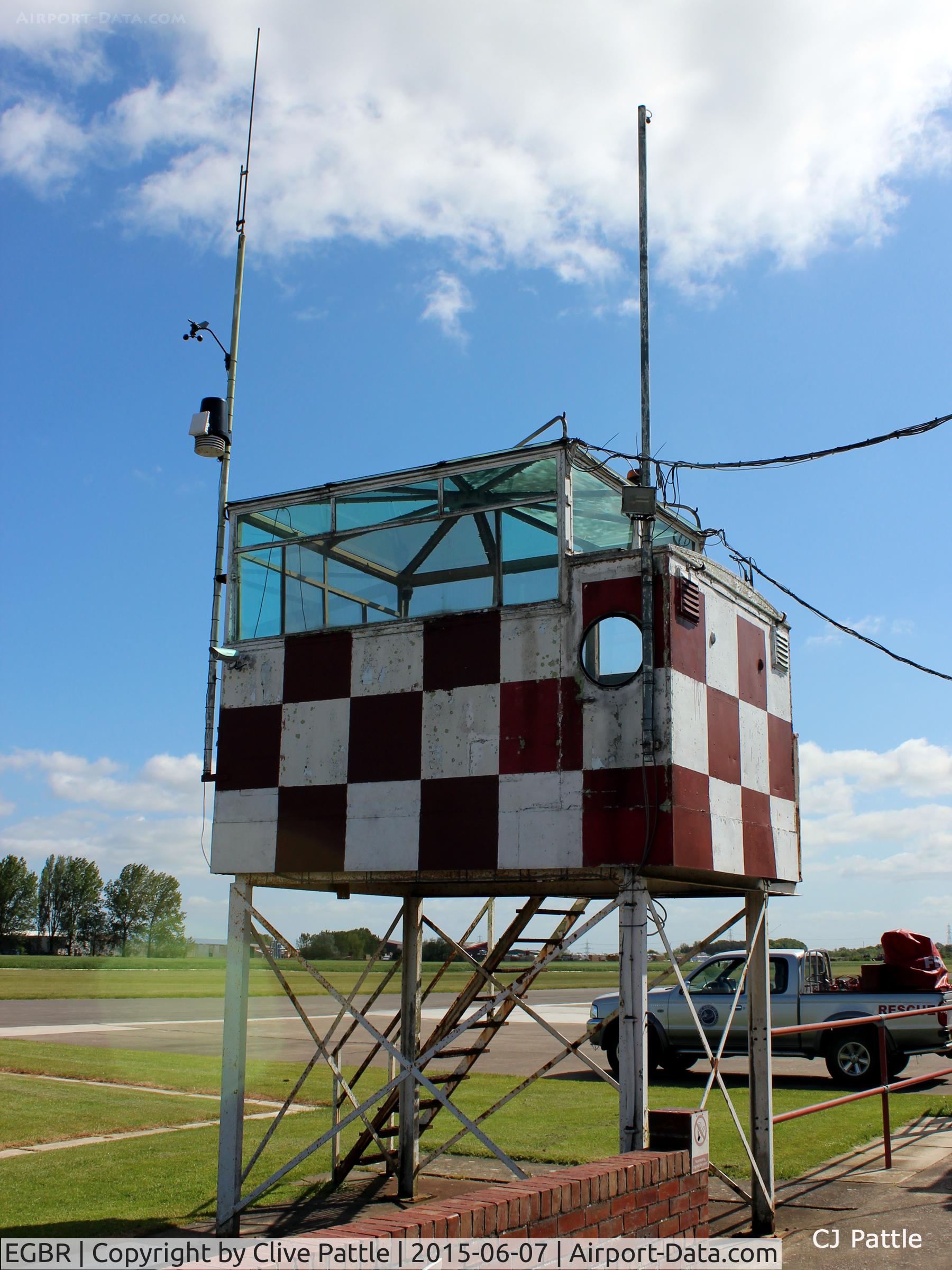 EGBR Airport - A view of the Tower at Breighton Airfield, Yorkshire EGBR