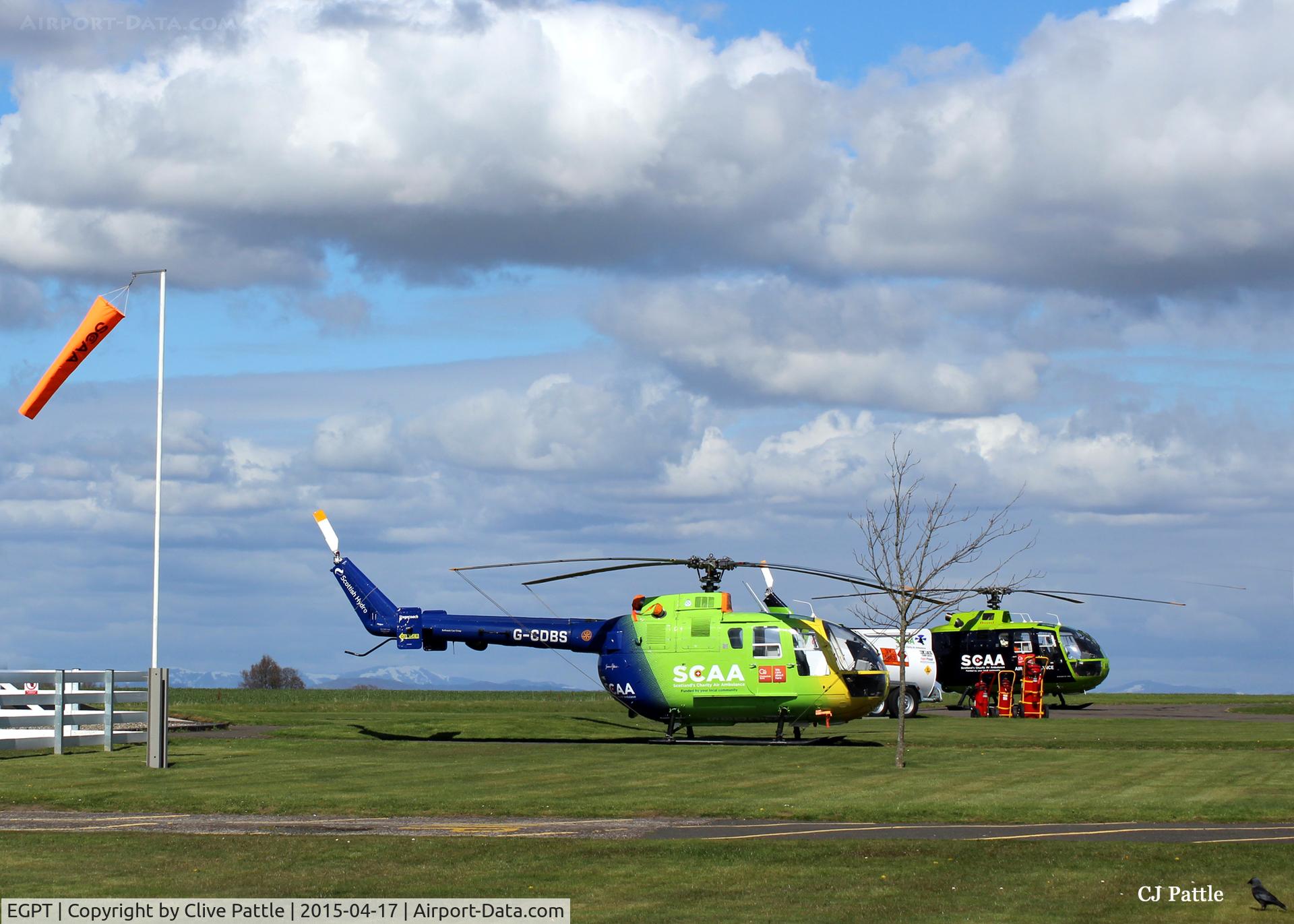 Perth Airport (Scotland), Perth, Scotland United Kingdom (EGPT) - The Scottish Air Ambulance base at Perth EGPT - for more info on their aircraft and services or to make a charitable donation go to www.scaa.org.uk