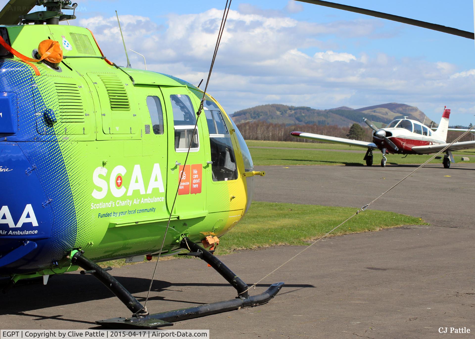 Perth Airport (Scotland), Perth, Scotland United Kingdom (EGPT) - Apron scene at EGPT Perth (Scone) airfield