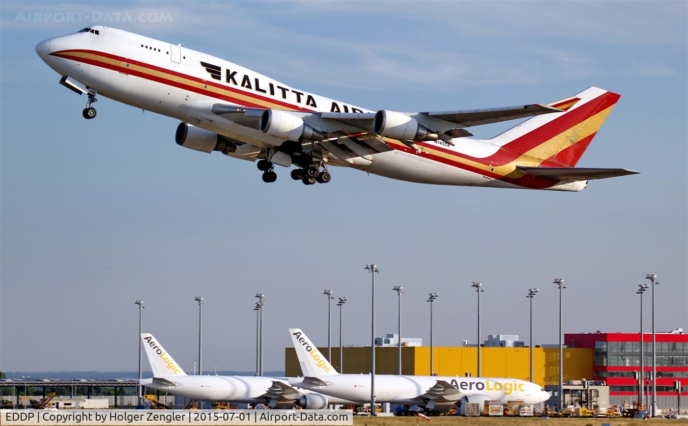 Leipzig/Halle Airport, Leipzig/Halle Germany (EDDP) - Daily Kalitta Express at 7.45p.m., flying for DHL, passing apron 5 eastbound....