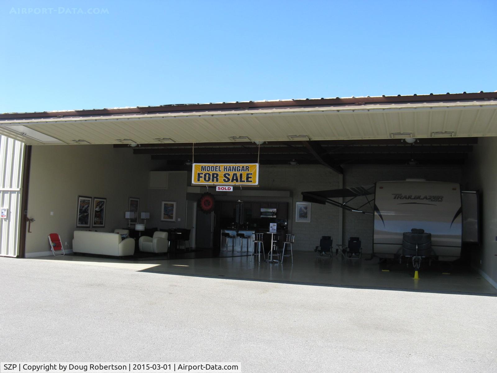 Santa Paula Airport (SZP) - This large deluxe hangar with built-in amenities opposite the Aviation Museum of Santa Paula's main hangar is now SOLD!