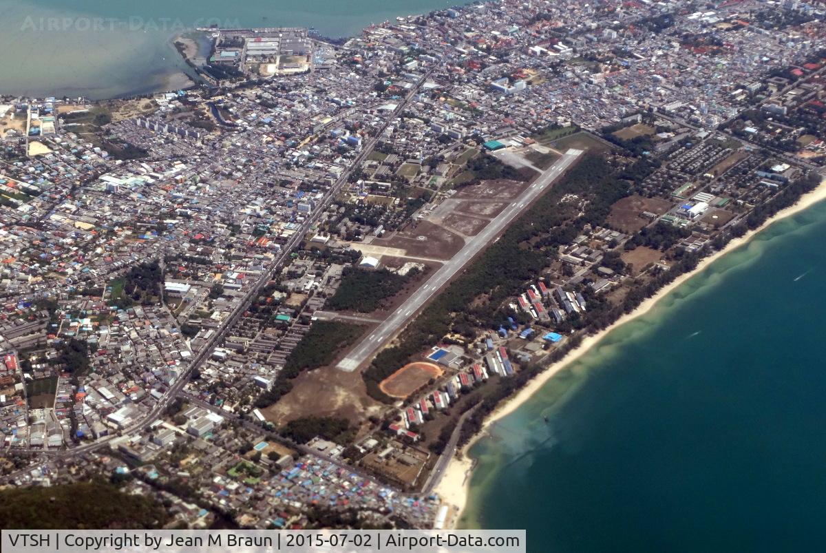 Songkhla Airport, Songkhla Thailand (VTSH) - Airport operated by Royal Thai Navy. Also used as helicopter base to support oil & gas installations offshore Songkhla.