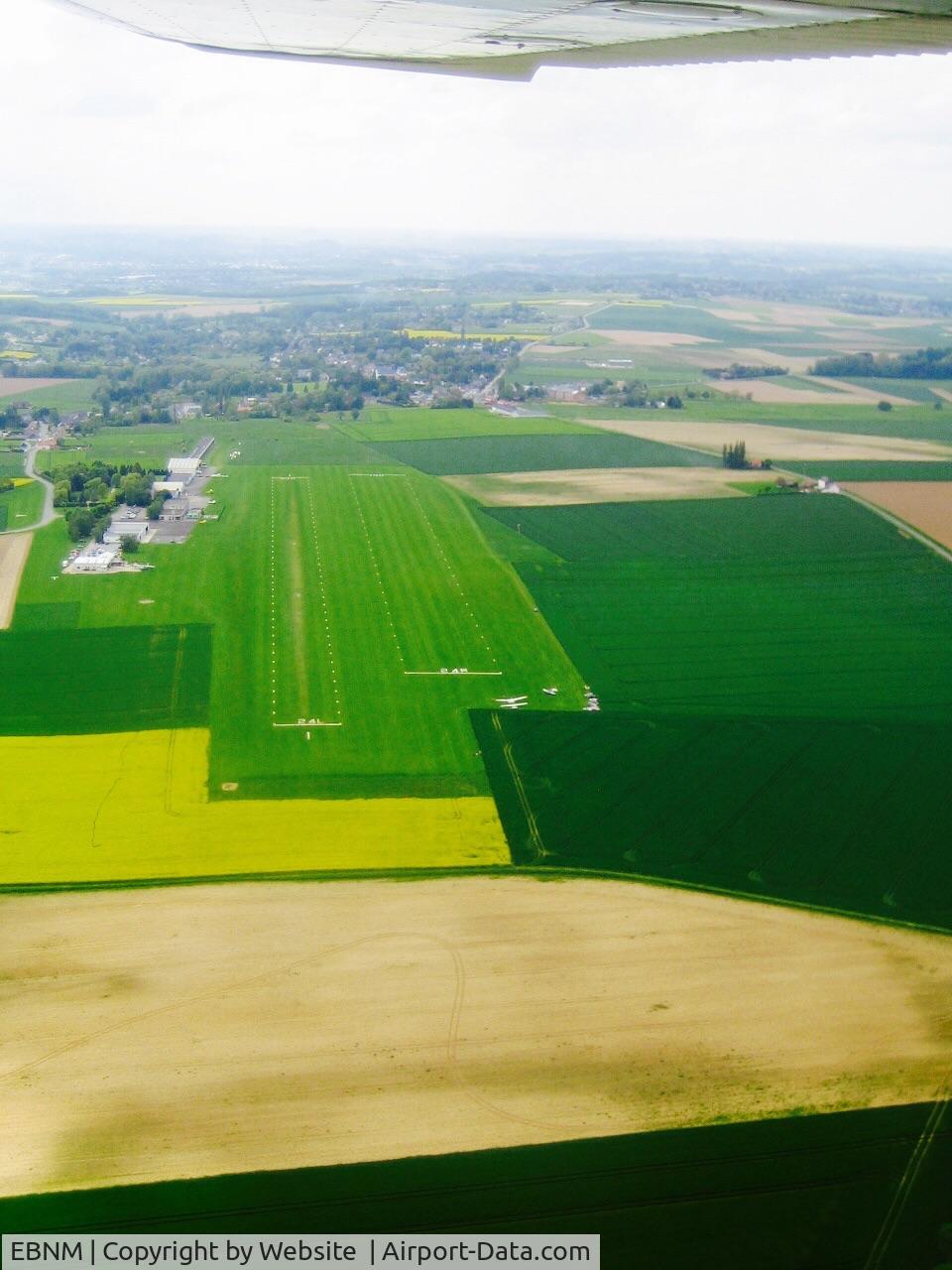 Suarlee Airport, Namur Belgium (EBNM) - On long final grass runway 24l/R . 