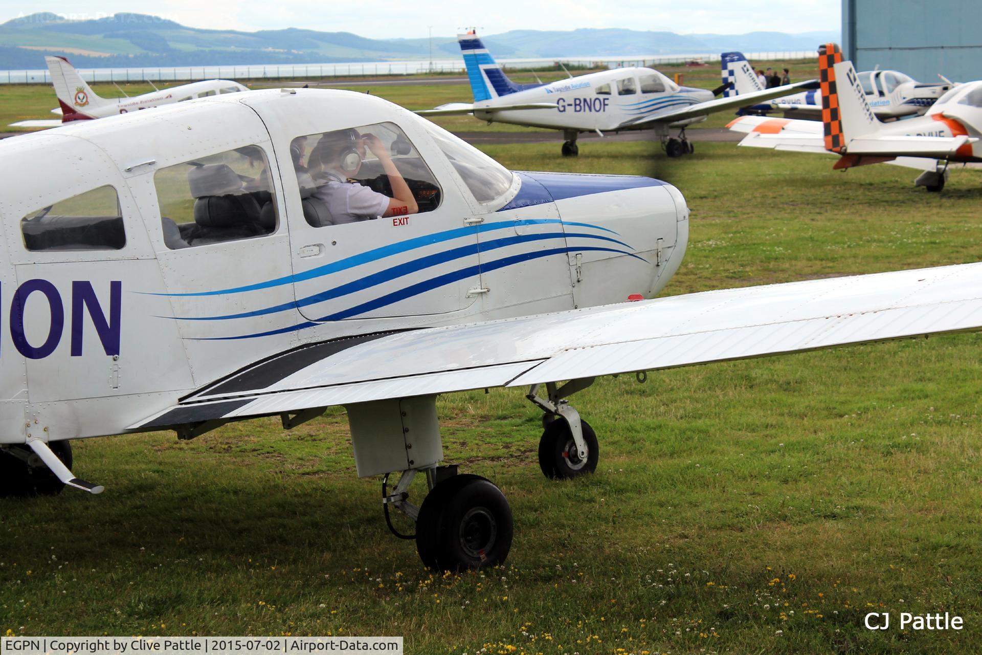 Dundee Airport, Dundee, Scotland United Kingdom (EGPN) - A very busy Tayside Aviation flight line at Dundee Riverside EGPN