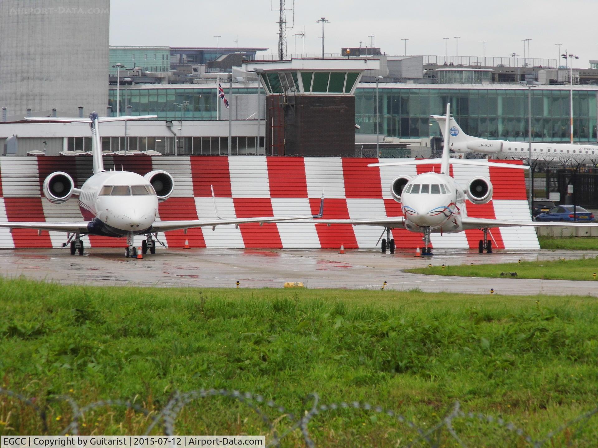 Manchester Airport, Manchester, England United Kingdom (EGCC) - Executive jet park at Manchester