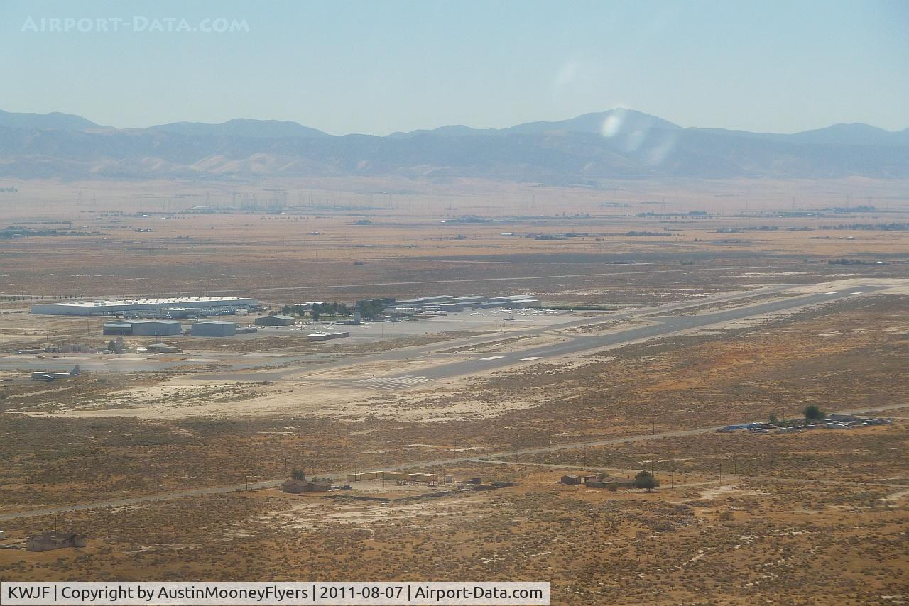 General Wm J Fox Airfield Airport (WJF) - Right base runway 24 at Gen. William J. Fox Field in Lancaster, CA.
