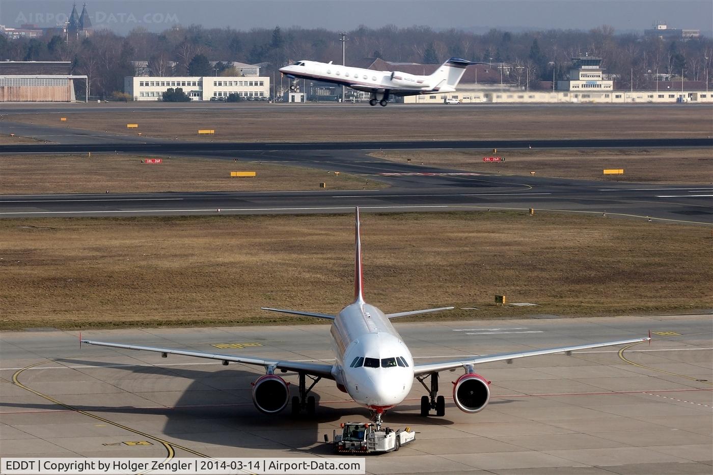 Tegel International Airport (closing in 2011), Berlin Germany (EDDT) - Push back ceremony and departure....