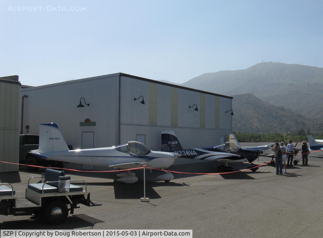 Santa Paula Airport (SZP) - Aviation Museum of Santa Paula First Sunday Open House & Fly-In. Three VAN's RV-12 LSAs on display