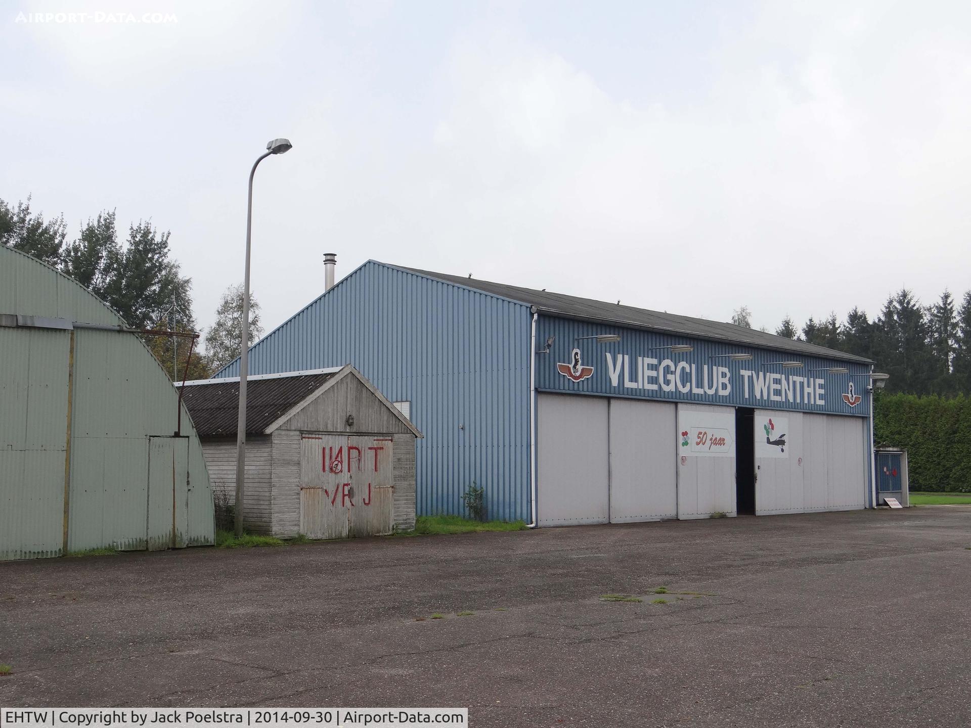 Enschede Airport Twente, Enschede Netherlands (EHTW) - Hangar of Vliegclub Twente at ENS airport