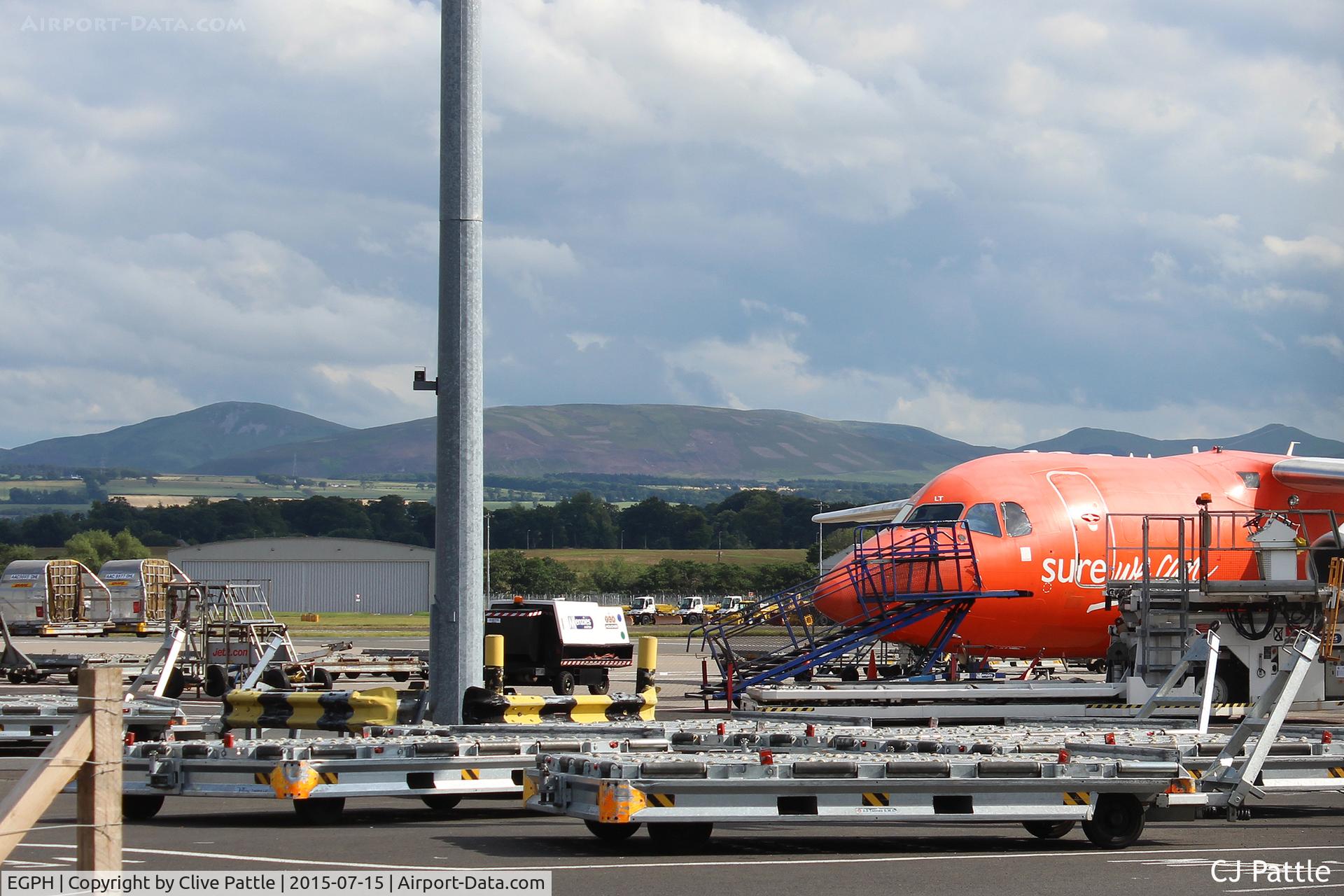 Edinburgh Airport, Edinburgh, Scotland United Kingdom (EGPH) - Cargo area view