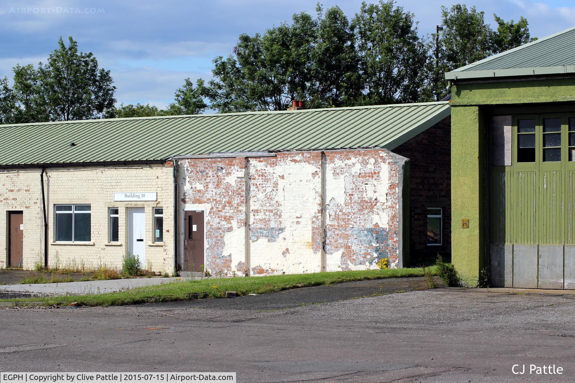 Edinburgh Airport, Edinburgh, Scotland United Kingdom (EGPH) - Due for demolition, Building No. 10 of the old RAF Turnhouse at Edinburgh EGPH