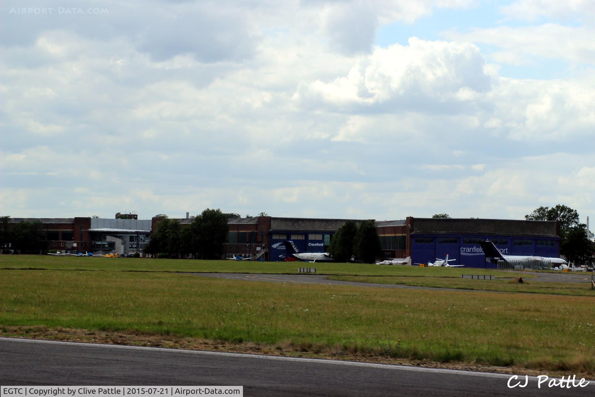 Cranfield Airport, Cranfield, England United Kingdom (EGTC) - Airport buildings at Cranfield EGTC, Bedfordshire, UK viewed from the runway