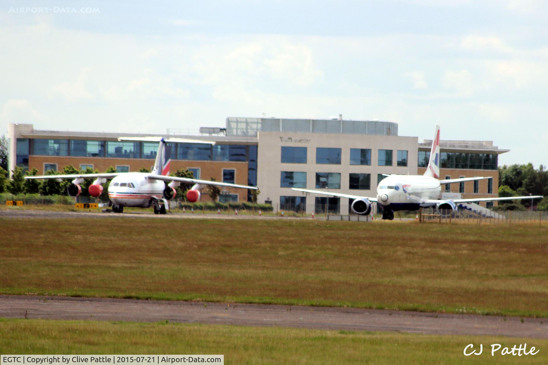 Cranfield Airport, Cranfield, England United Kingdom (EGTC) - Stored instructional airframes at Cranfield EGTC, Bedfordshire, UK viewed from the runway