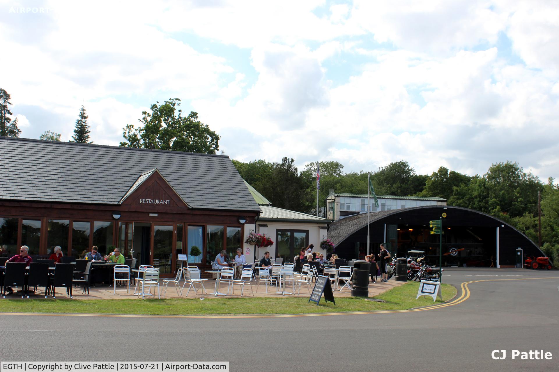 EGTH Airport - A view of the restaurant and other buildings at The Shuttleworth Trust, Old Warden Airfield.