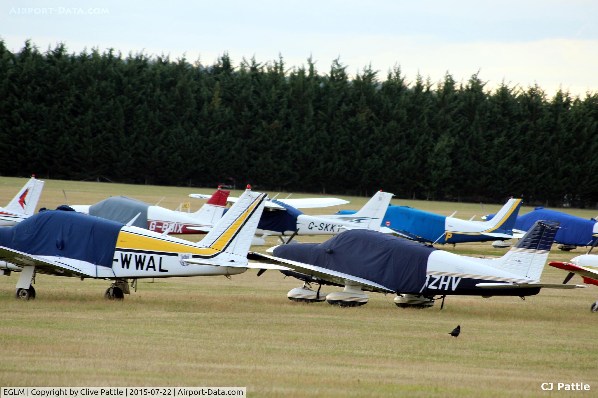 White Waltham Airfield Airport, White Waltham, England United Kingdom (EGLM) - West London Aero Club (WLAC) and other GA parked up at White Waltham EGLM