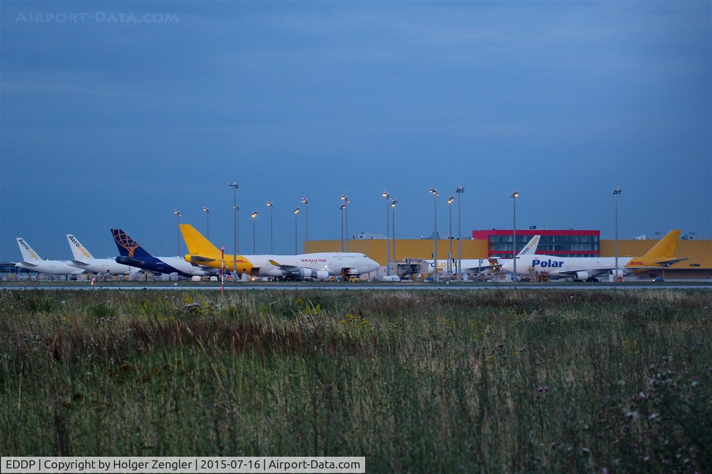 Leipzig/Halle Airport, Leipzig/Halle Germany (EDDP) - Apron 4 und 5 in mild morning light...