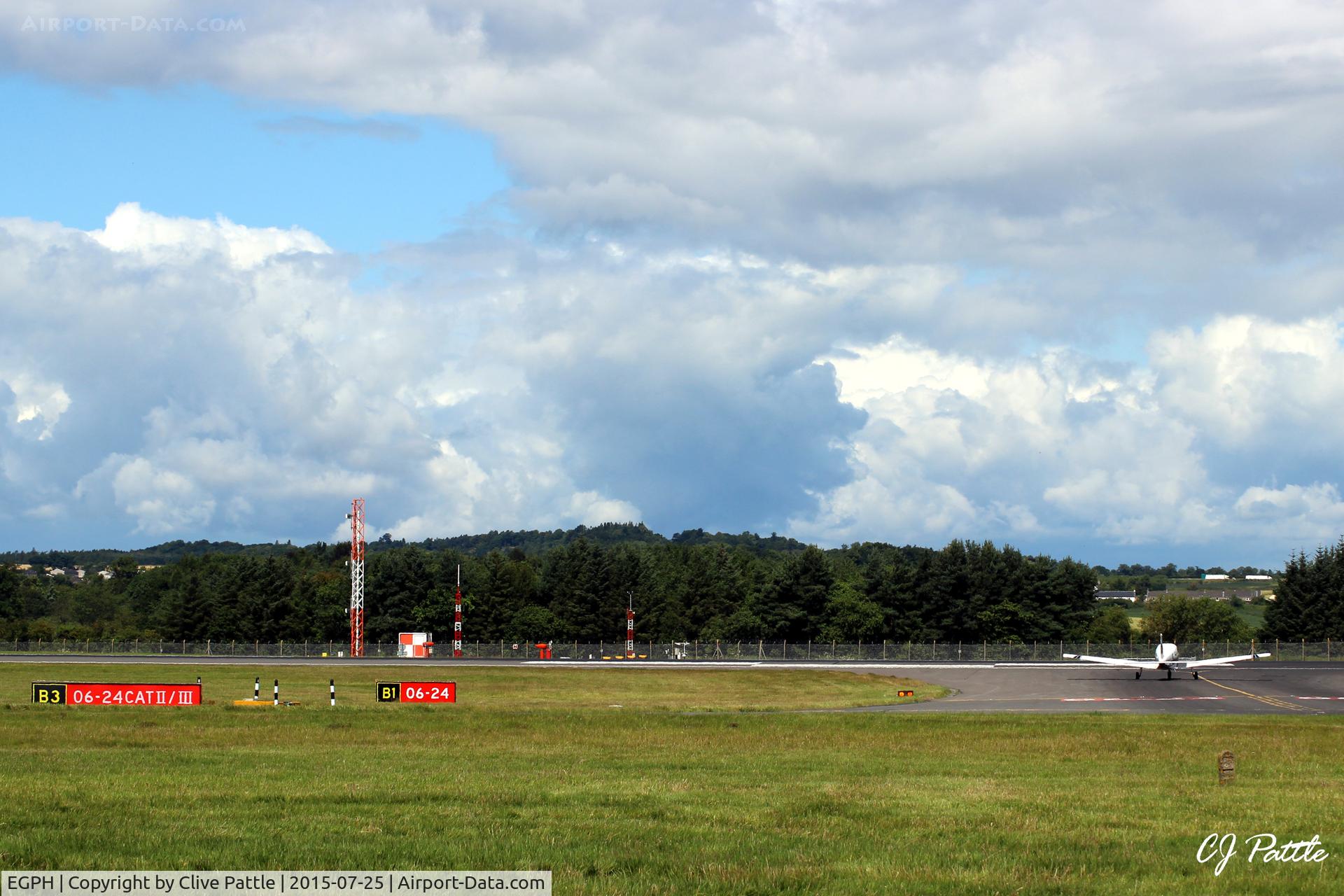 Edinburgh Airport, Edinburgh, Scotland United Kingdom (EGPH) - Intersection of Runway 06-24 at Hold Bravo at Edinburgh EGPH