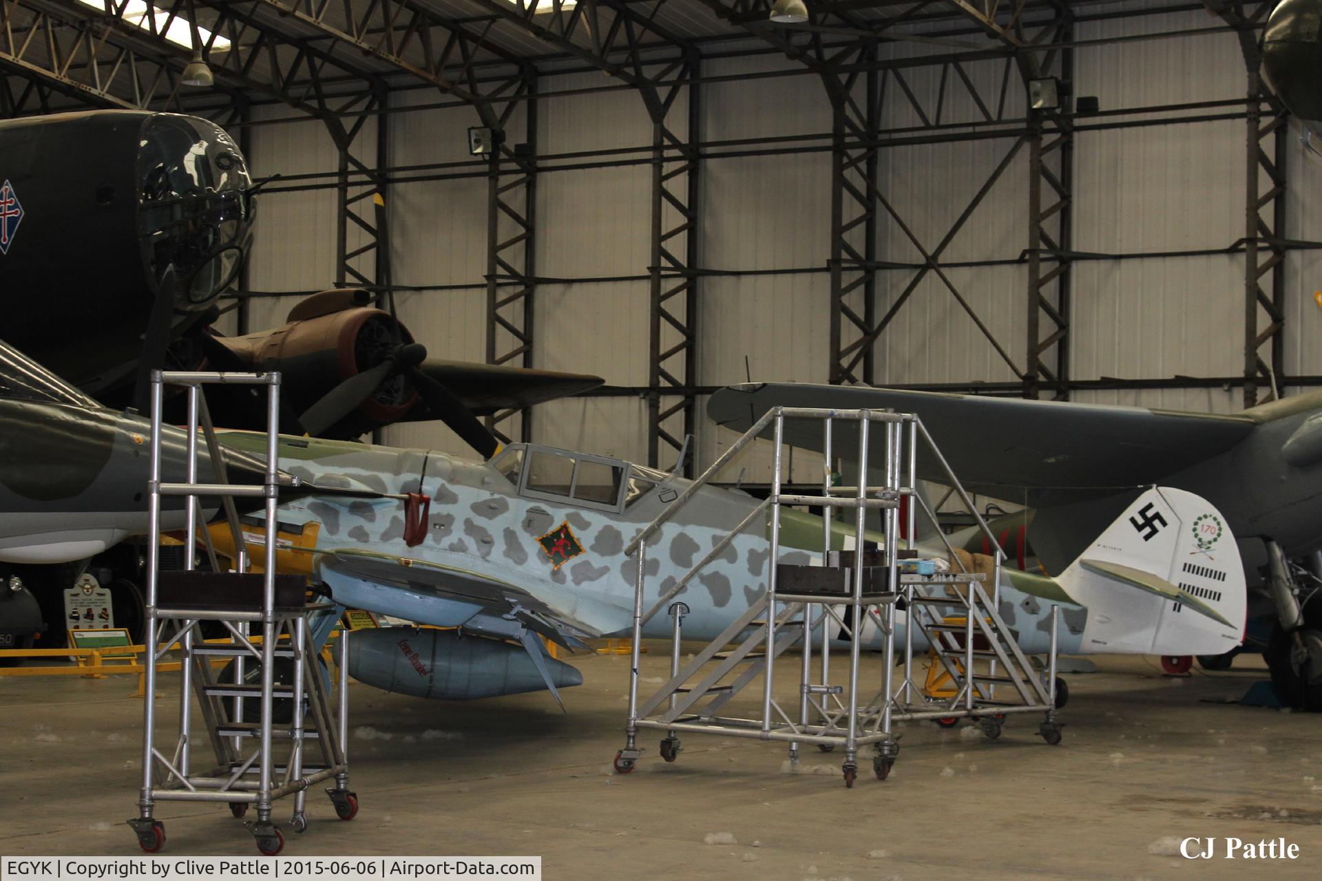EGYK Airport - A view inside one of the exhibition hangars at the Yorkshire Air Museum at Elvington EGYK