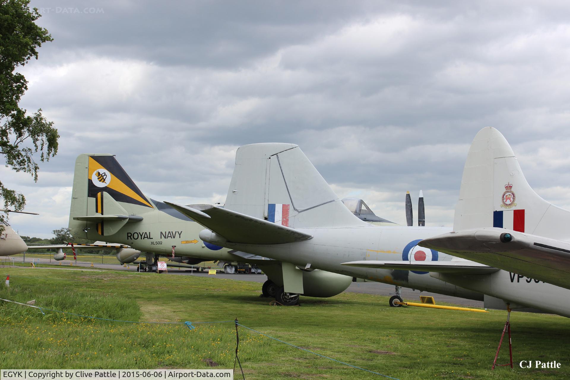 EGYK Airport - A view of one of the Aircraft exhibition line-ups at the Yorkshire Air Museum at Elvington EGYK