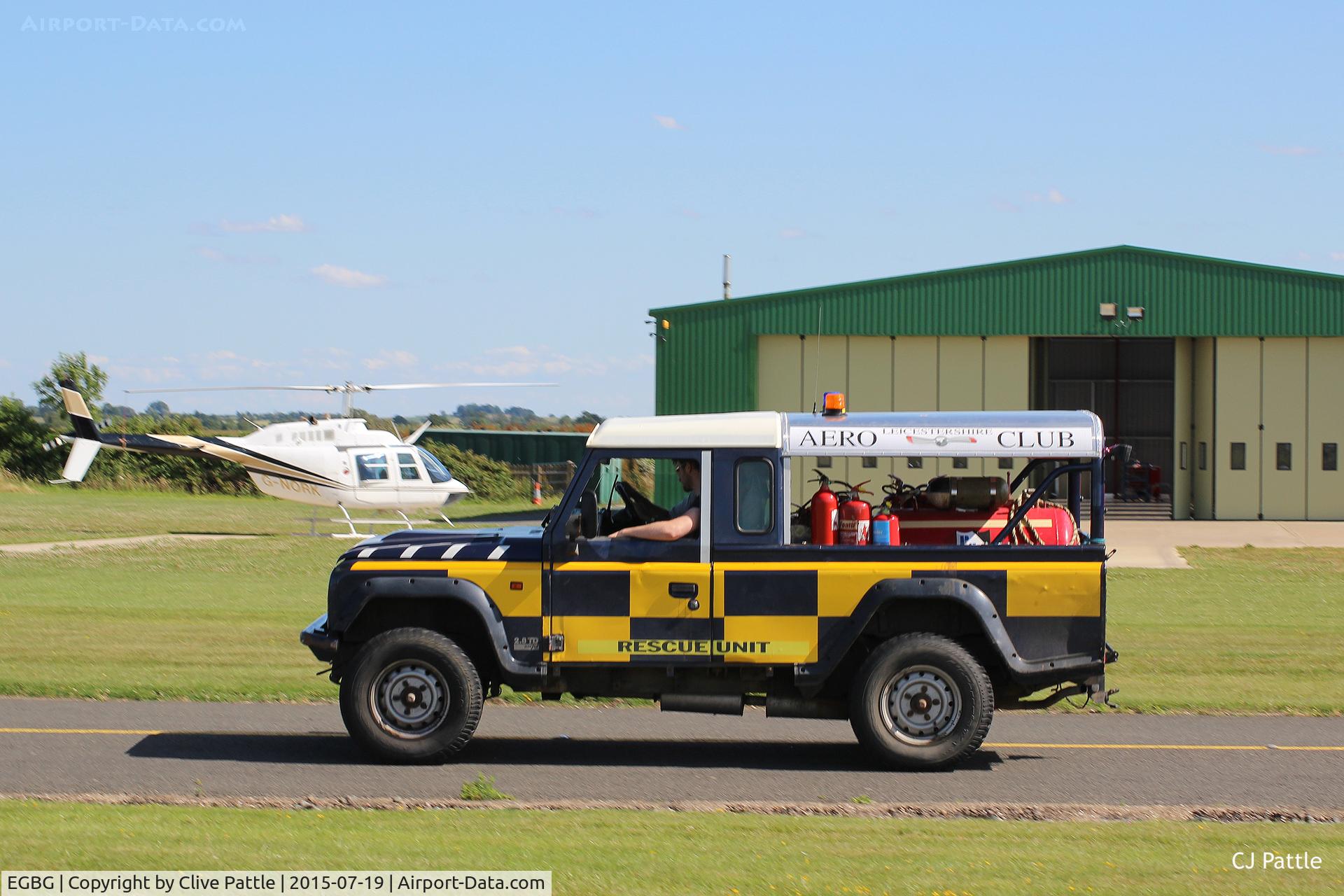 Leicester Airport, Leicester, England United Kingdom (EGBG) - Fire/Rescue vehicle at Leicester EGBG