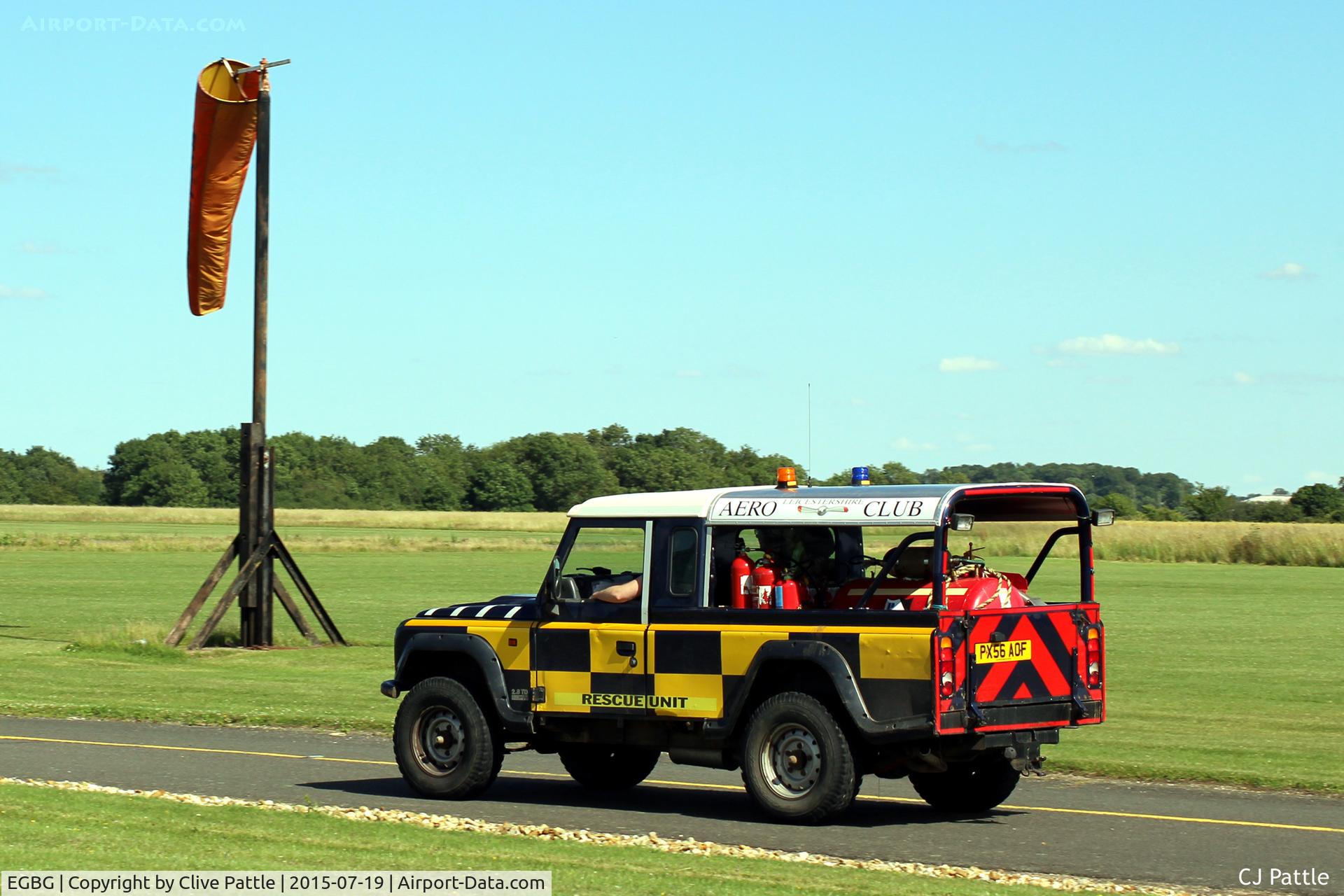 Leicester Airport, Leicester, England United Kingdom (EGBG) - Fire/Rescue vehicle at Leicester EGBG
