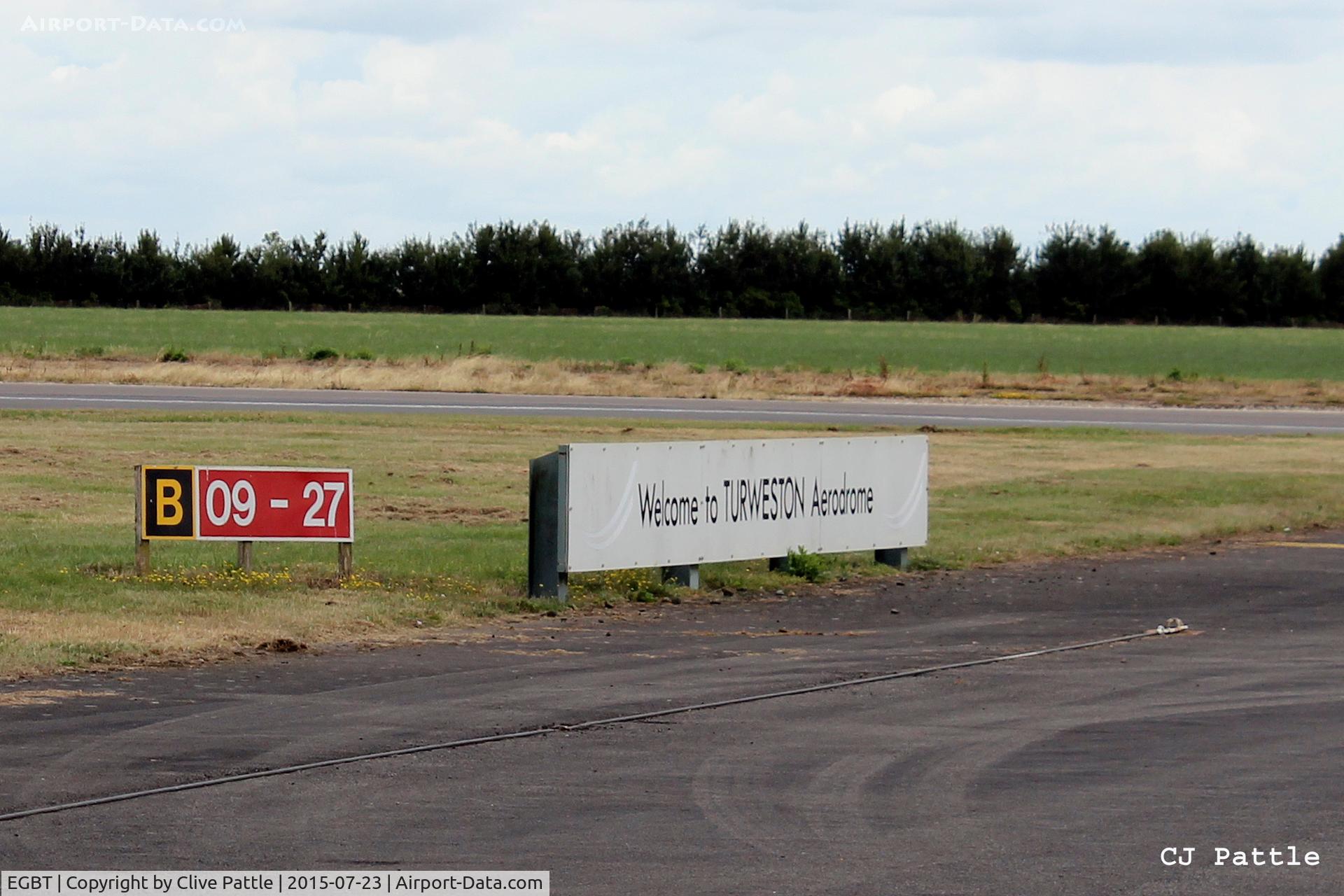 Turweston Aerodrome Airport, Turweston, England United Kingdom (EGBT) - A welcoming sign for visiting aviators at Turweston EGBT