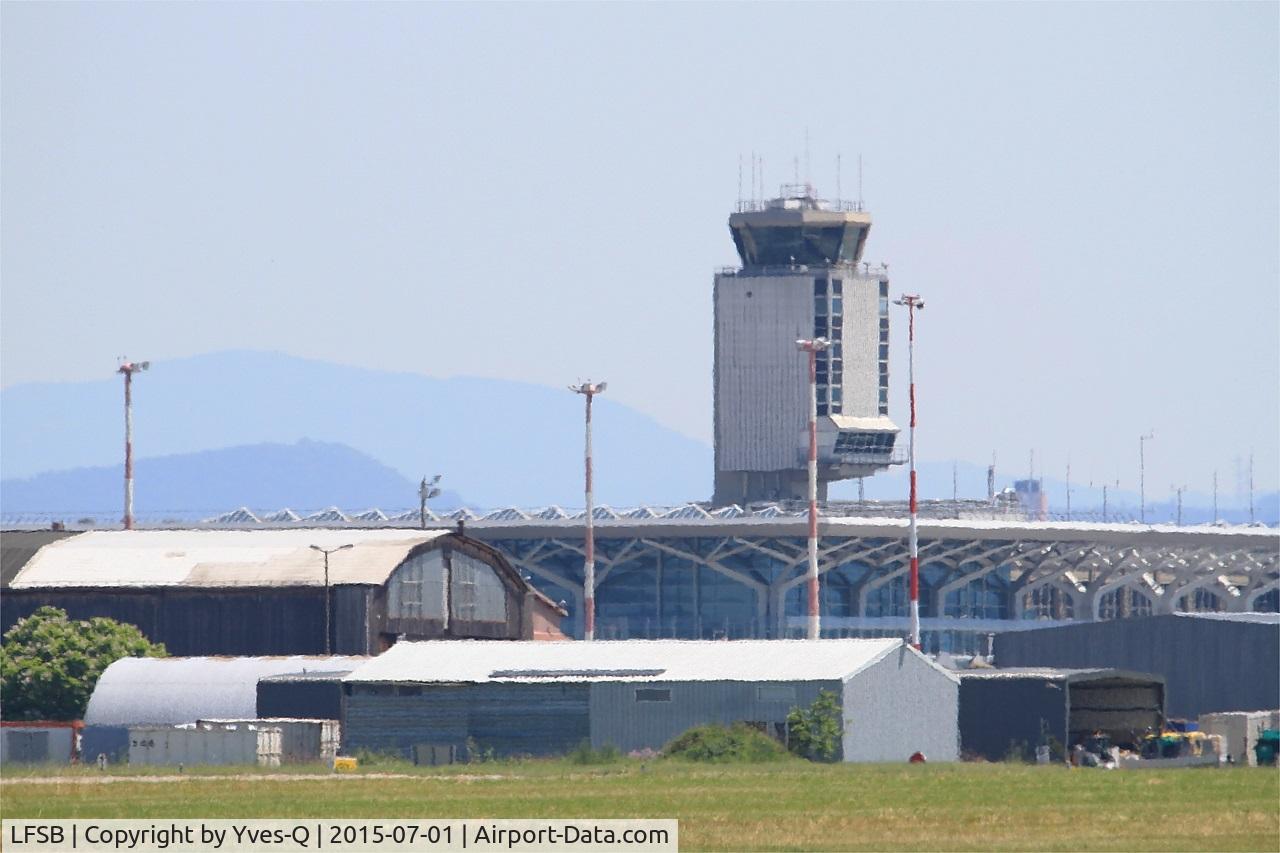 EuroAirport Basel-Mulhouse-Freiburg, Basel (Switzerland), Mulhouse (France) and Freiburg (Germany) France (LFSB) - Control tower and terminal, Bâle-Mulhouse airport (LFSB-BSL)