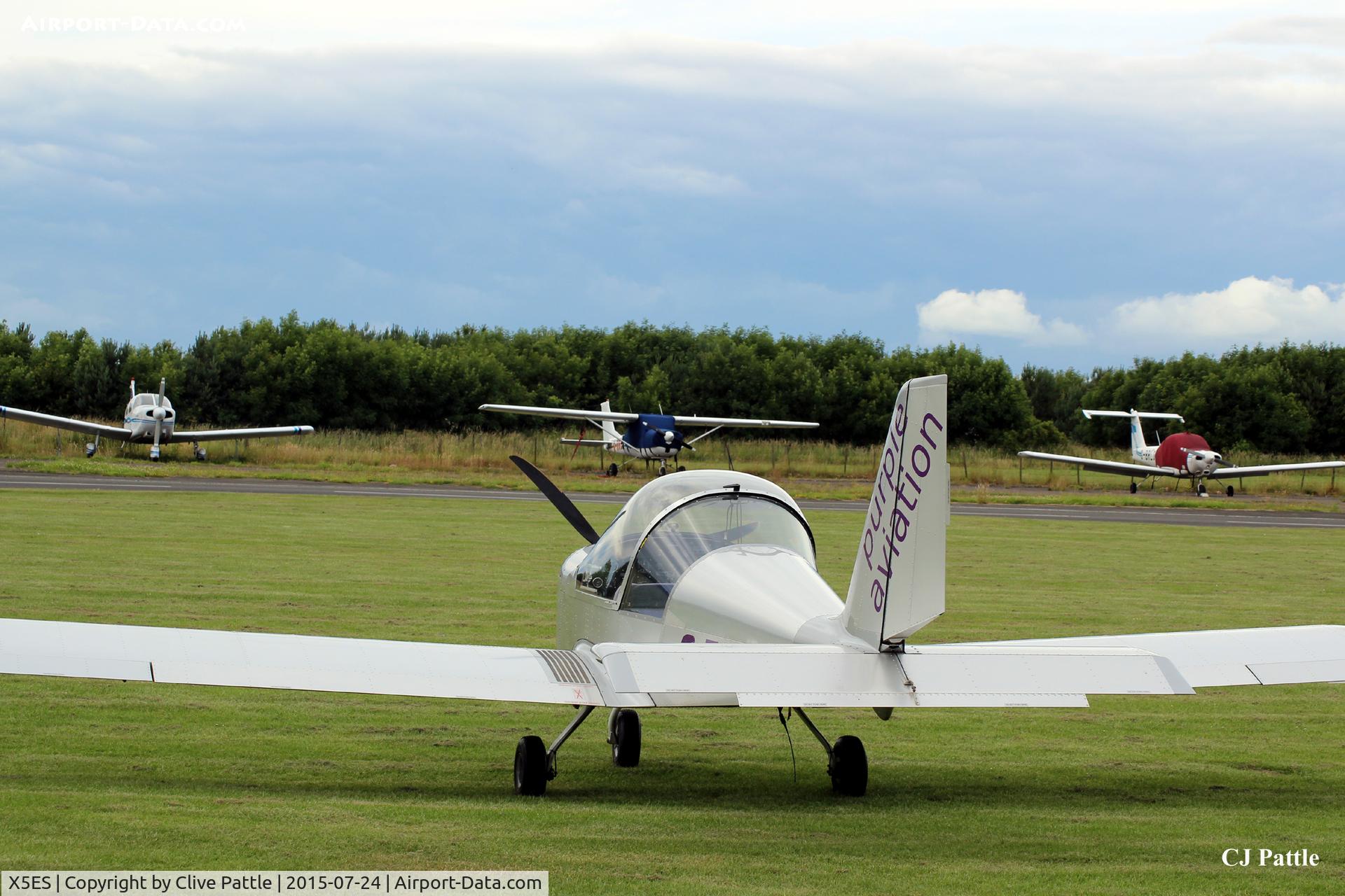 X5ES Airport - Airfield view at Eshott, Northumberland, UK X5ES with a based Purple Aviation aircraft in the foreground