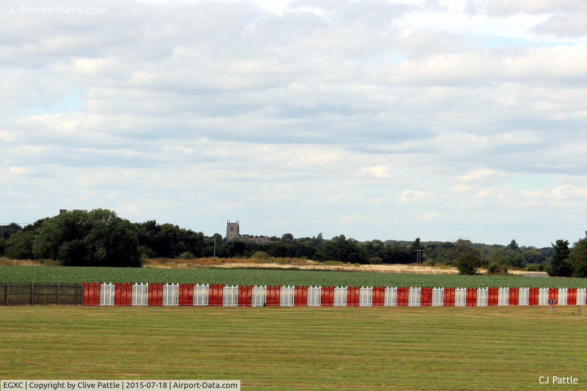 RAF Coningsby Airport, Coningsby, England United Kingdom (EGXC) - Airfield view RAF Coningsby EGXC showing the threshold fencing.