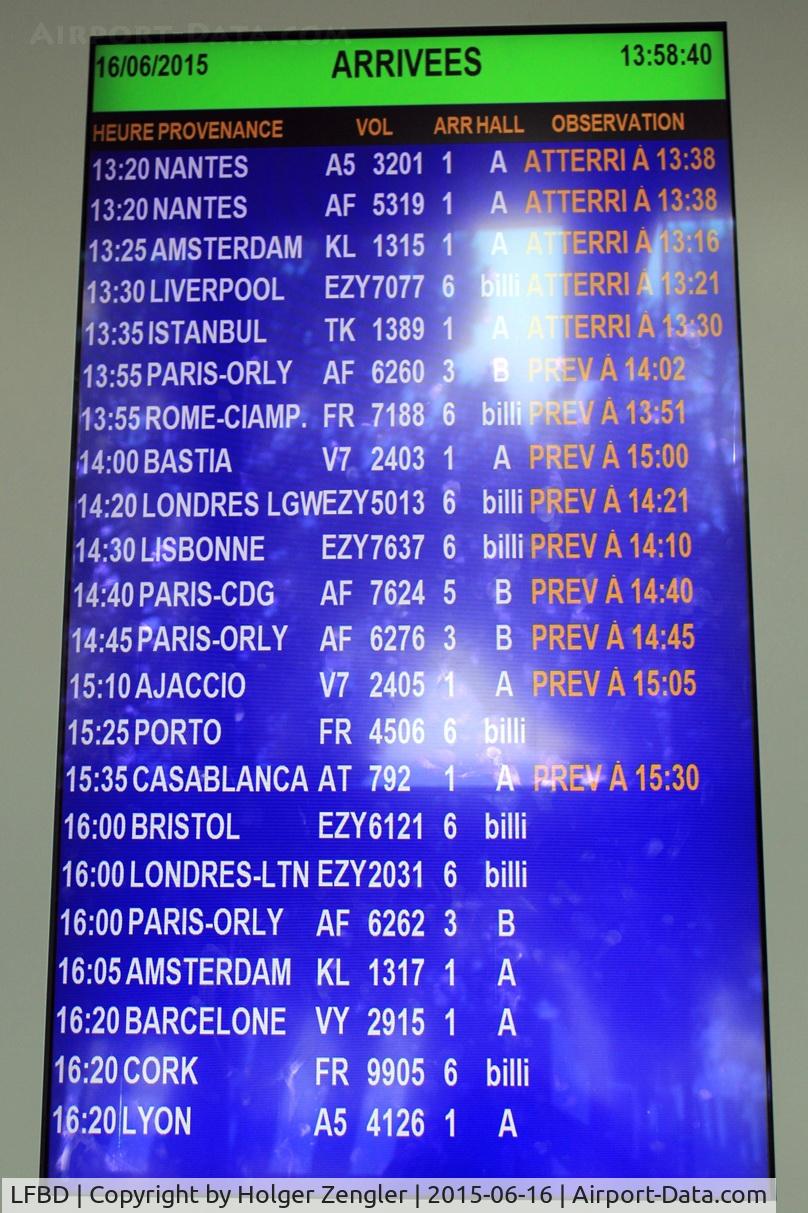 Bordeaux Airport, Merignac Airport France (LFBD) - Horaire de Bordeaux....