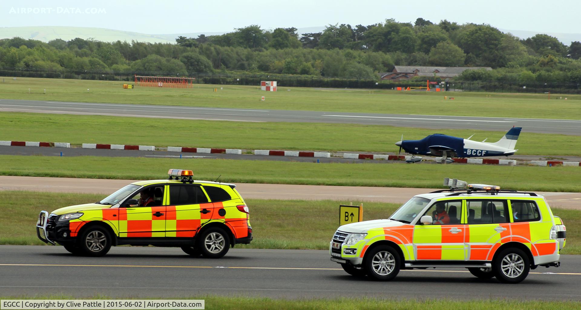 Manchester Airport, Manchester, England United Kingdom (EGCC) - Airside Ops vehicles on patrol at Manchester EGCC