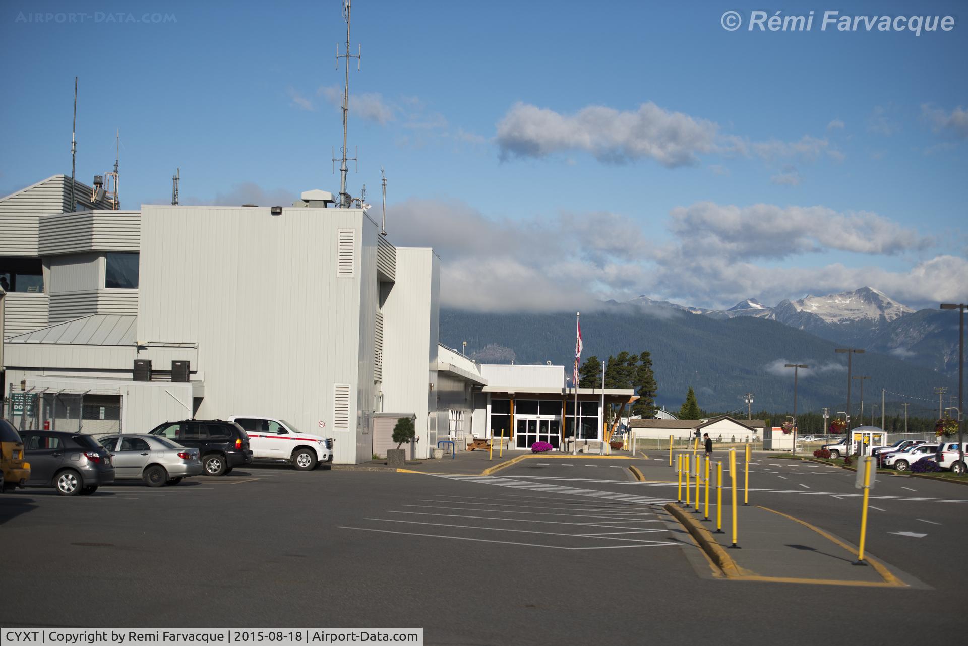 Terrace Airport, Terrace, British Columbia Canada (CYXT) - View from the southwest of main terminal.